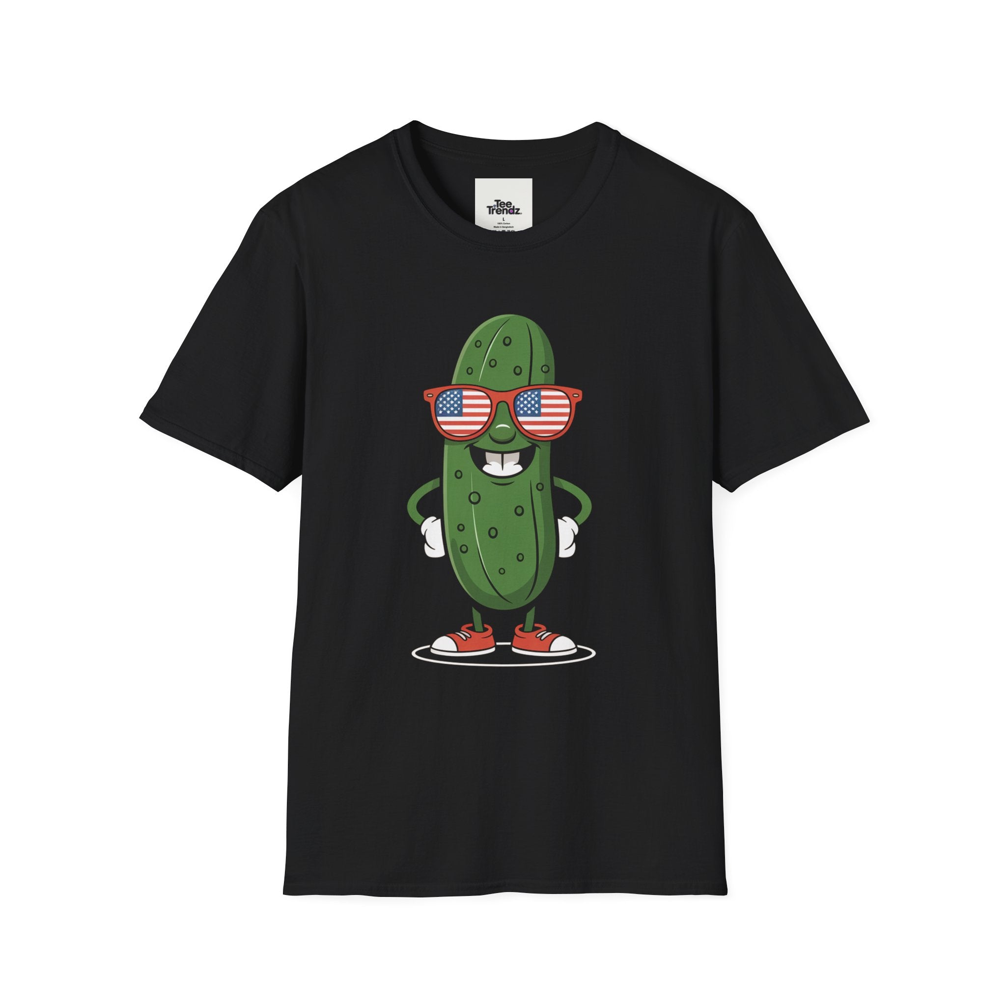 Patriotic Pickle T-Shirt — Cool Pickle with USA Sunglasses