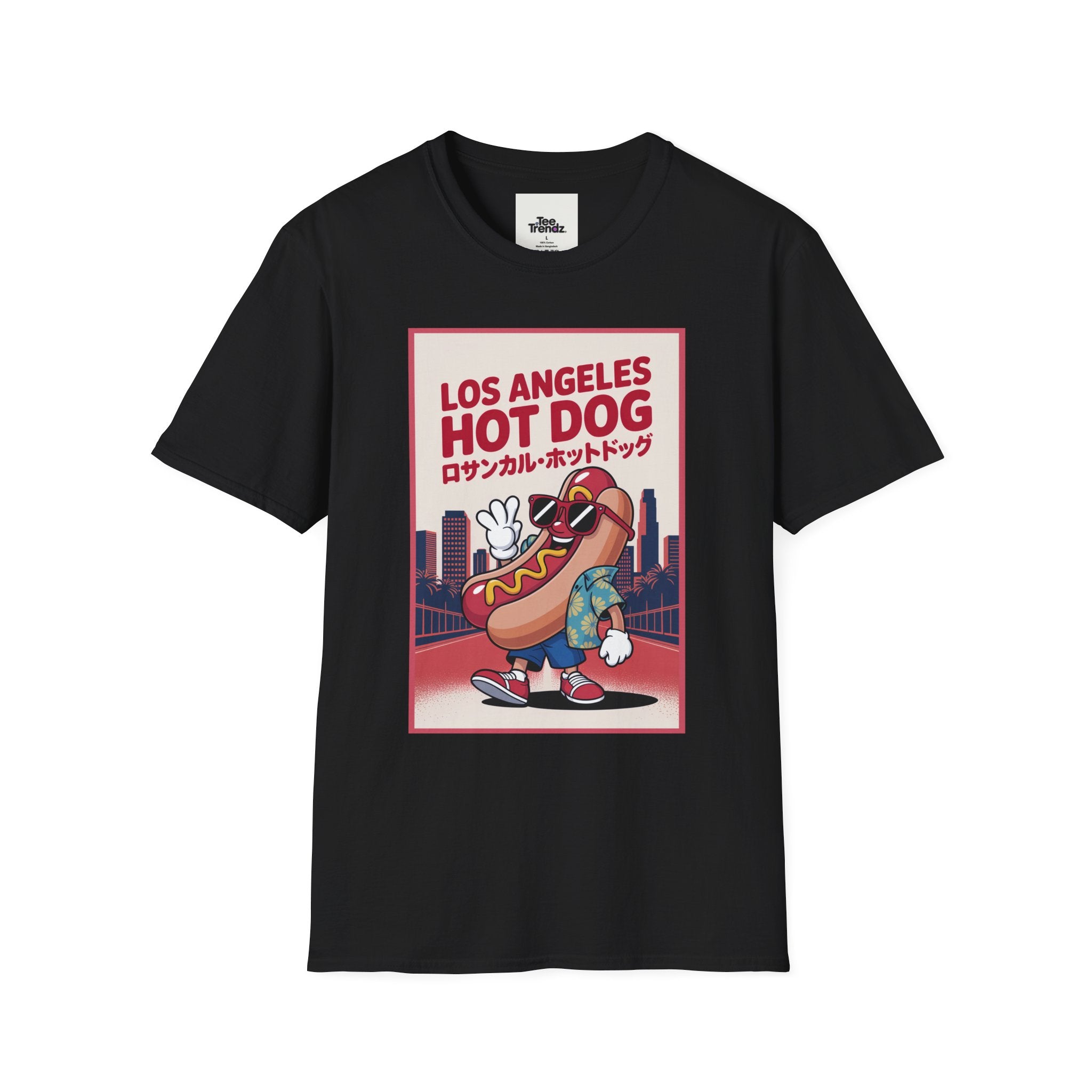 Los Angeles Hot Dog T-Shirt — Cute Cartoon Hotdog Graphic Tee