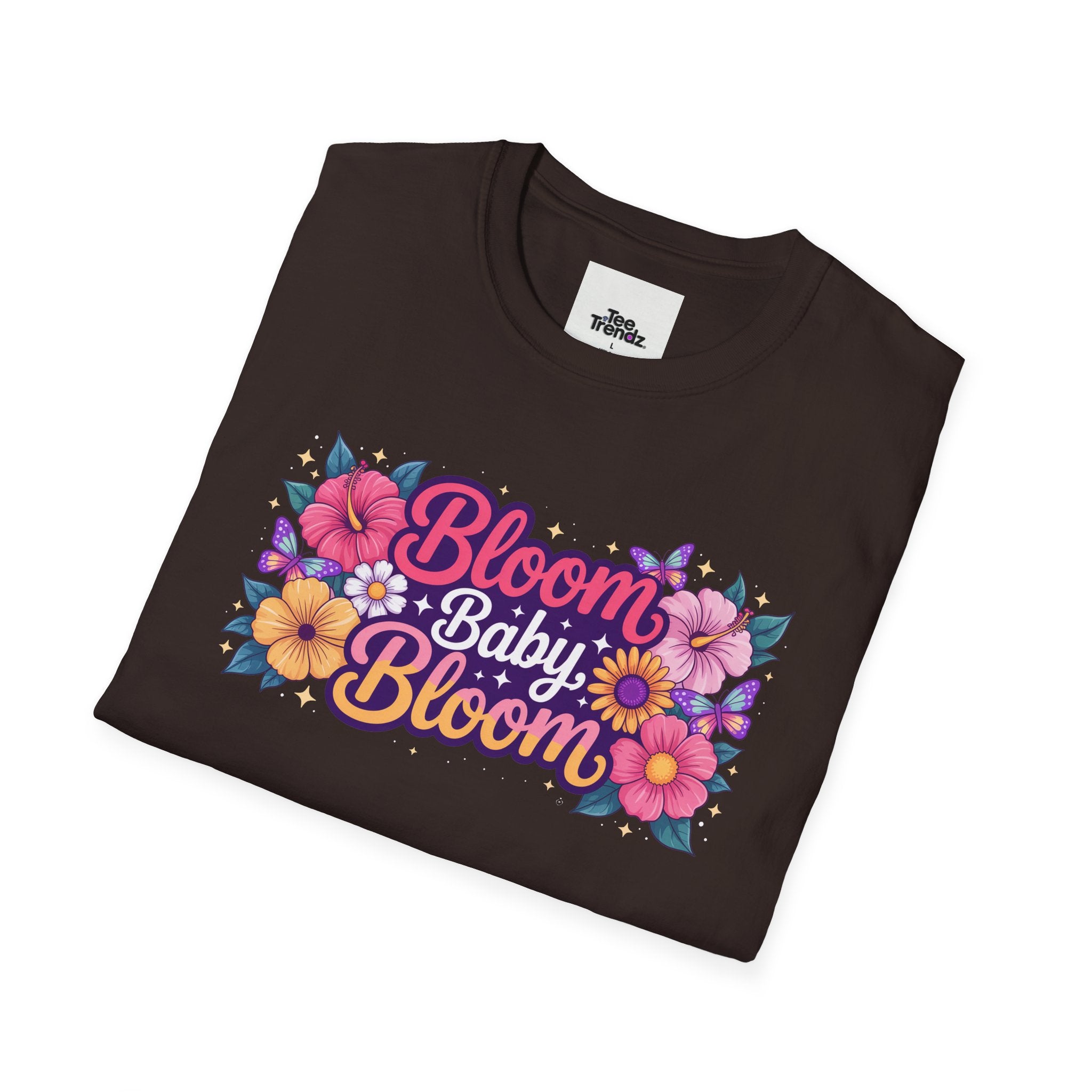 Bloom Baby Bloom Floral T-Shirt — Cute Spring Garden Tee for New Moms & Moms-to-Be
