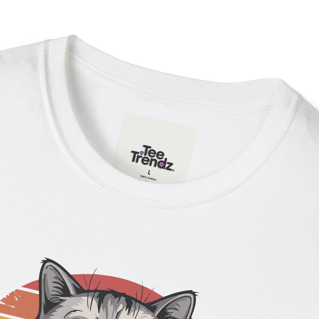 Fine… Cat T-Shirt — Retro Striped Cute Kitty Graphic Tee