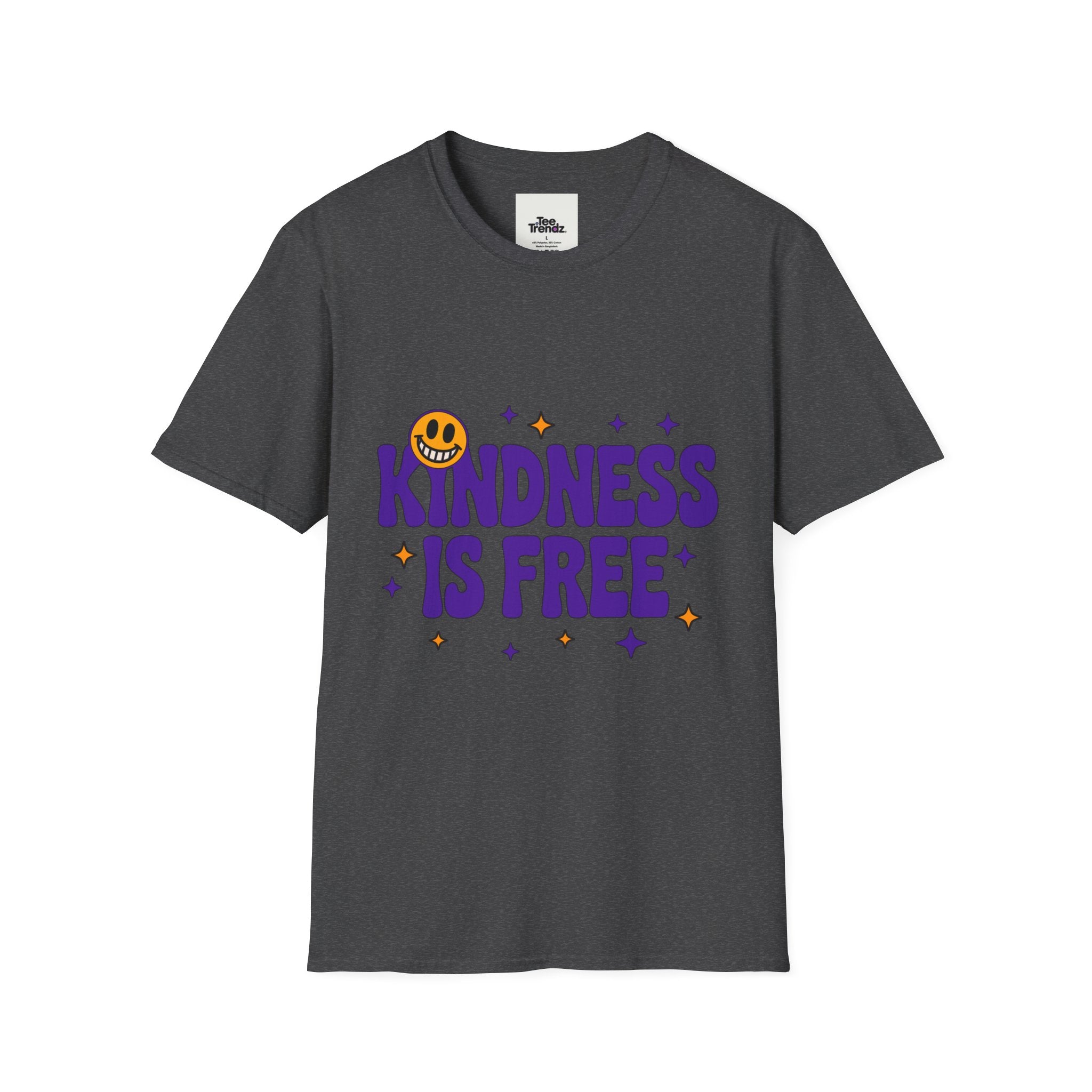 Kindness Is Free T-Shirt — Positive Message Smile Tee