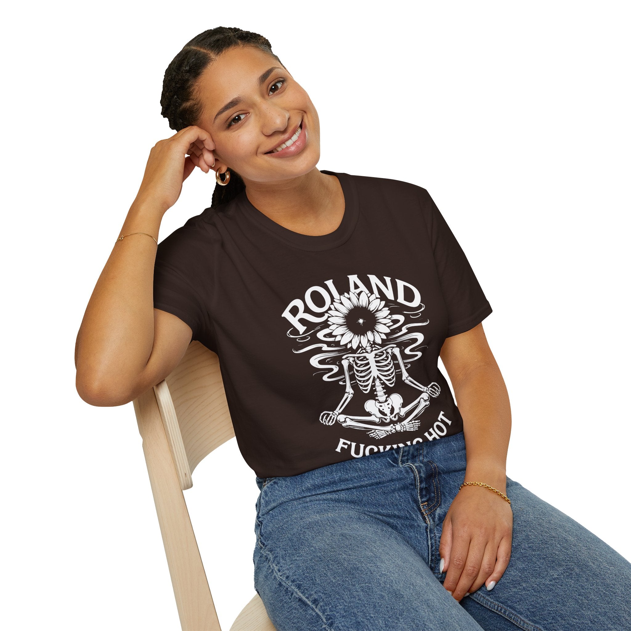 Roland “Fucking Hot” Graphic T-Shirt — Skeleton Sunband Tee