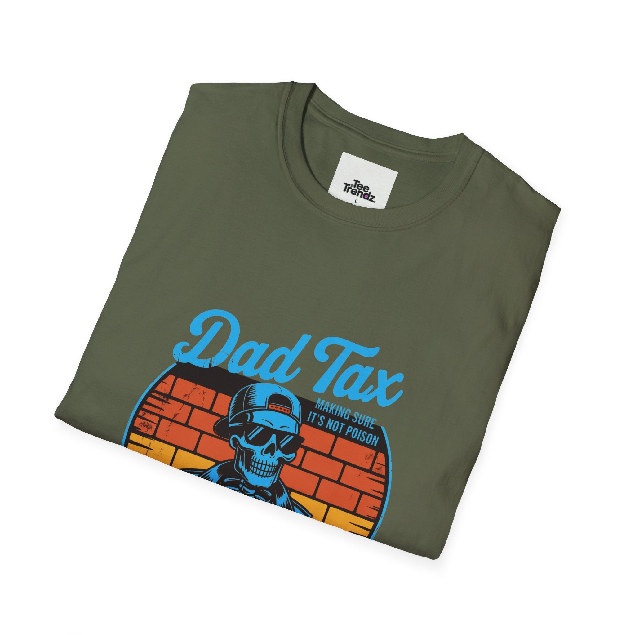 Dad Tax T-Shirt – Retro Skull Dad with Popcorn Graphic, Funny Father’s Day Gift