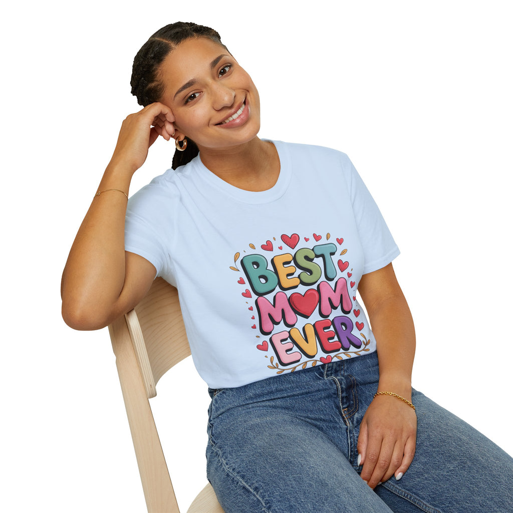 Best Mom Ever T-Shirt — Colorful Heart Mothers Day Tee