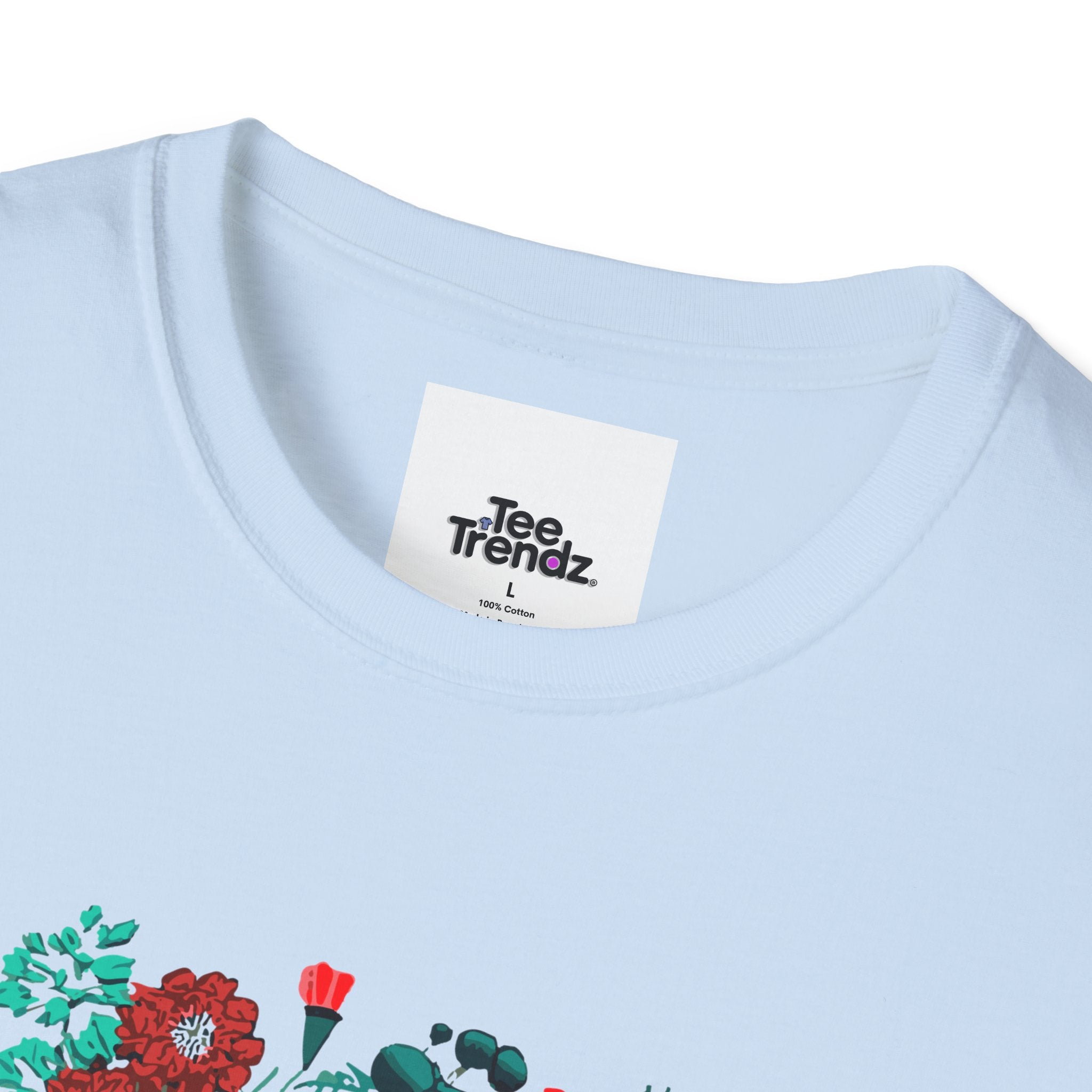 Floral Frida-Inspired Portrait T-Shirt