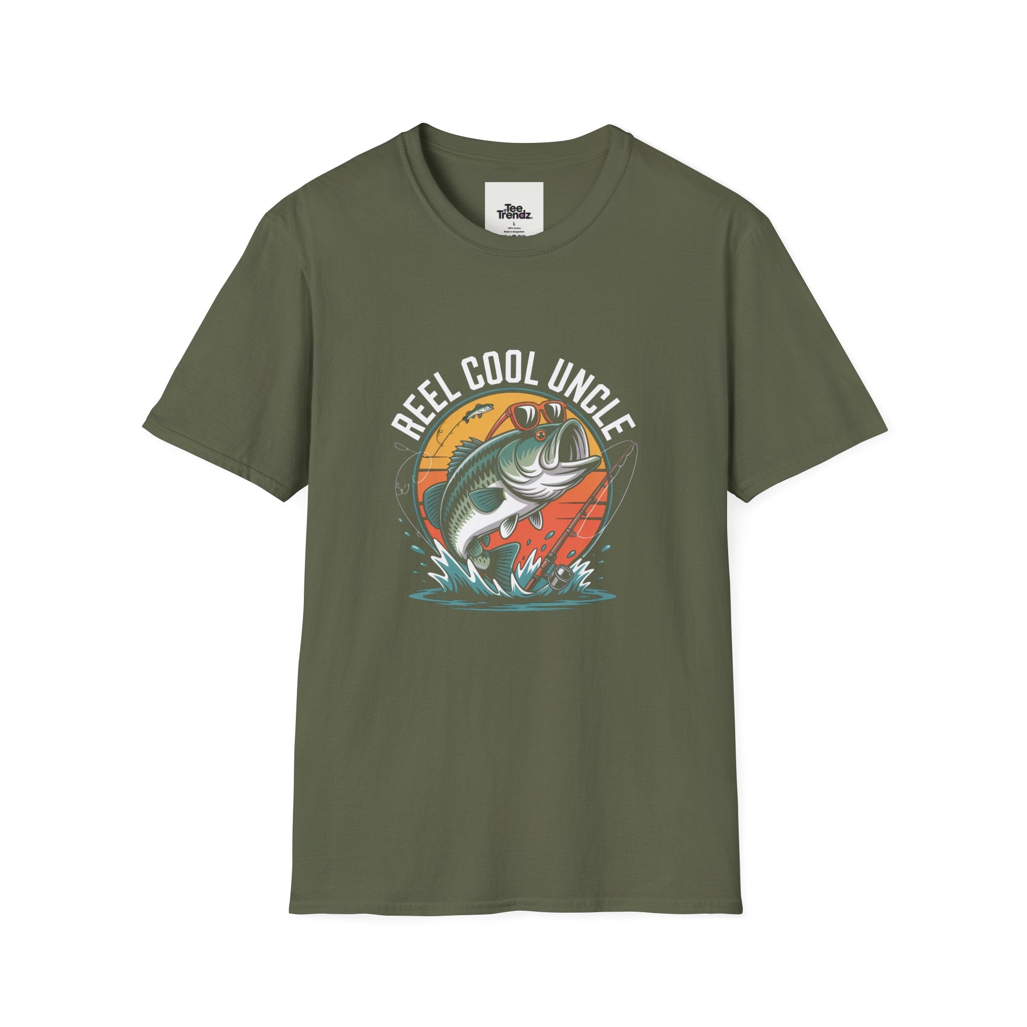 Reel Cool Uncle T-Shirt – Fishing Bass Graphic Tee