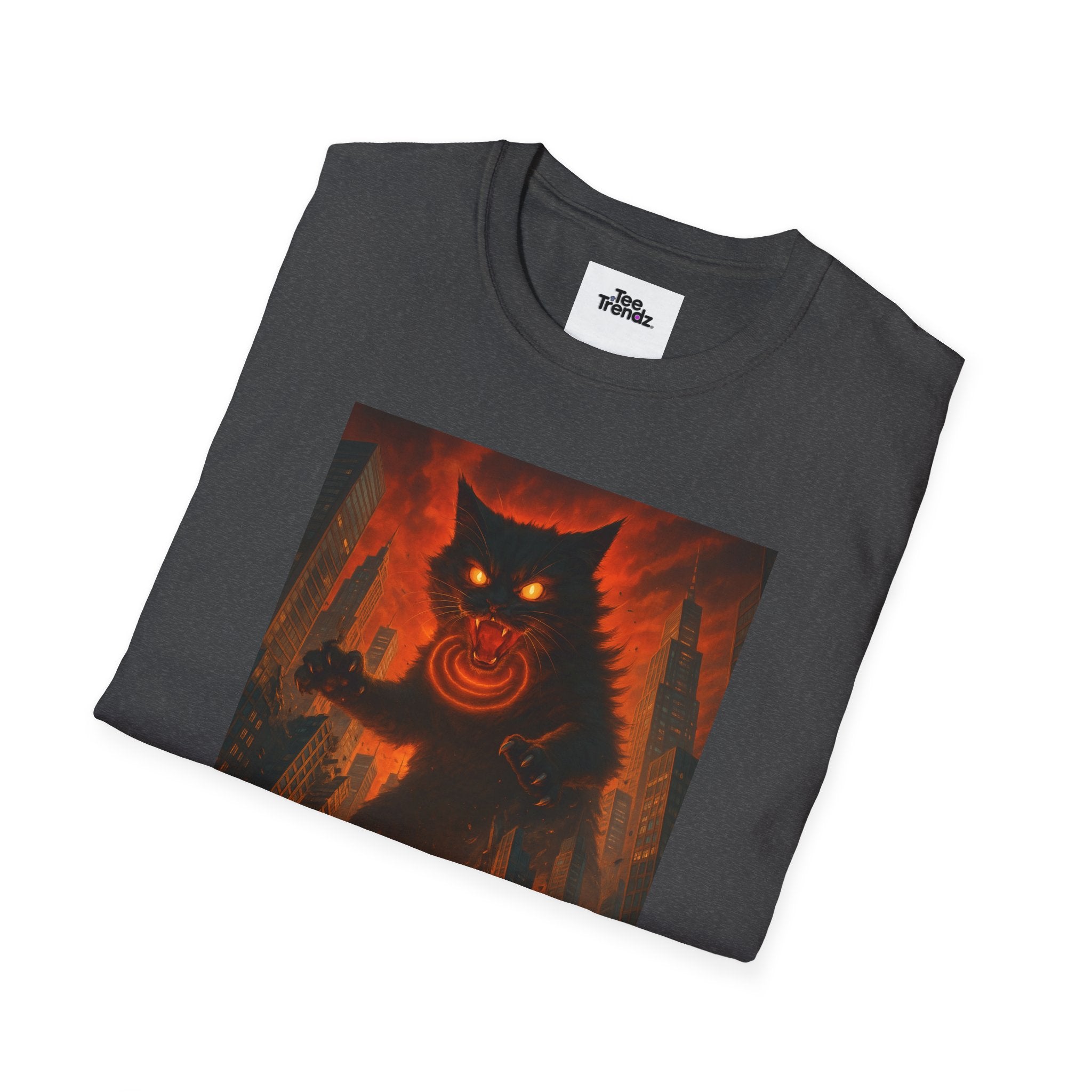 Demon Night T-Shirt — Fiery Monster Illustration Tee