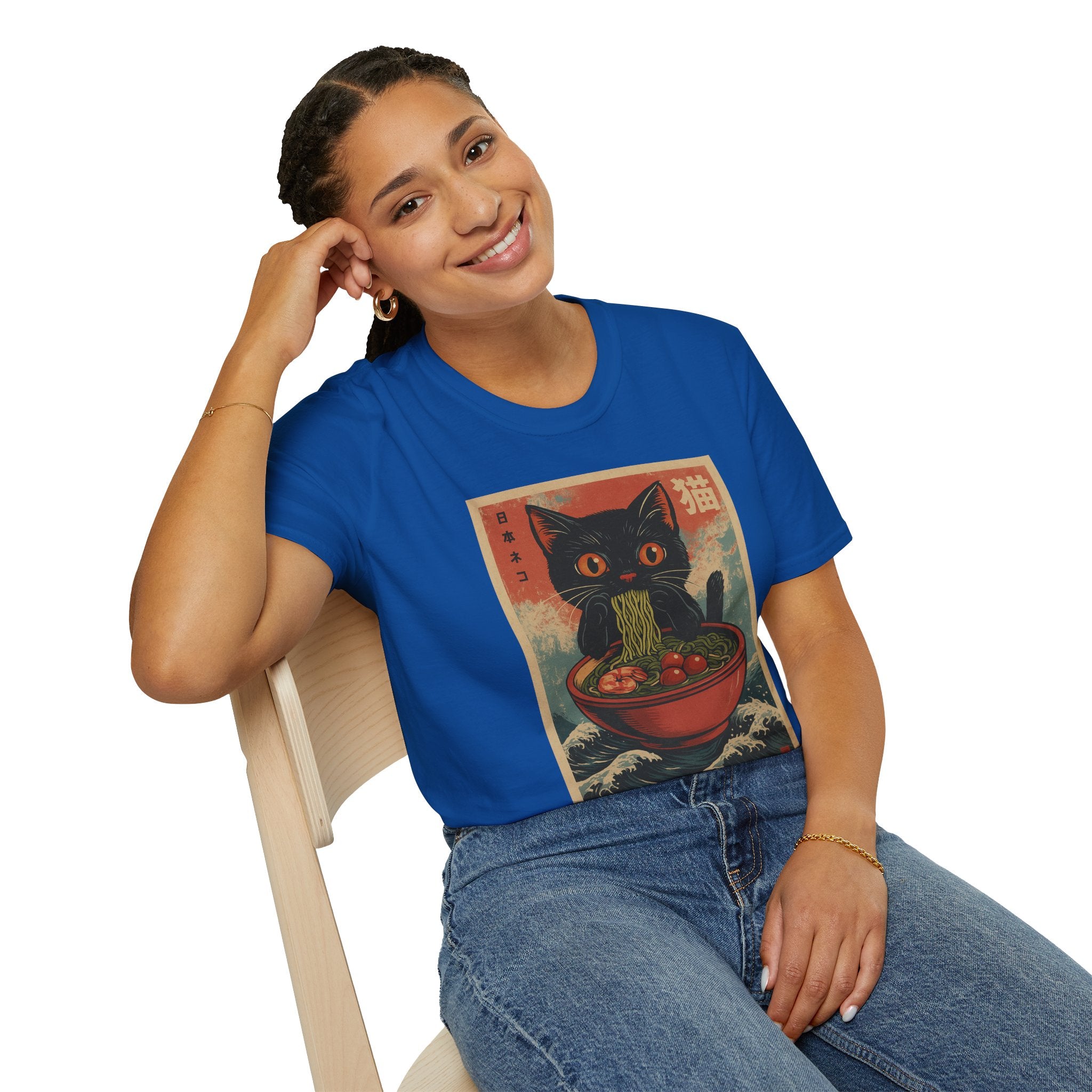 Cat Ramen T-Shirt — Vintage Japanese Neko Bowl Graphic Tee