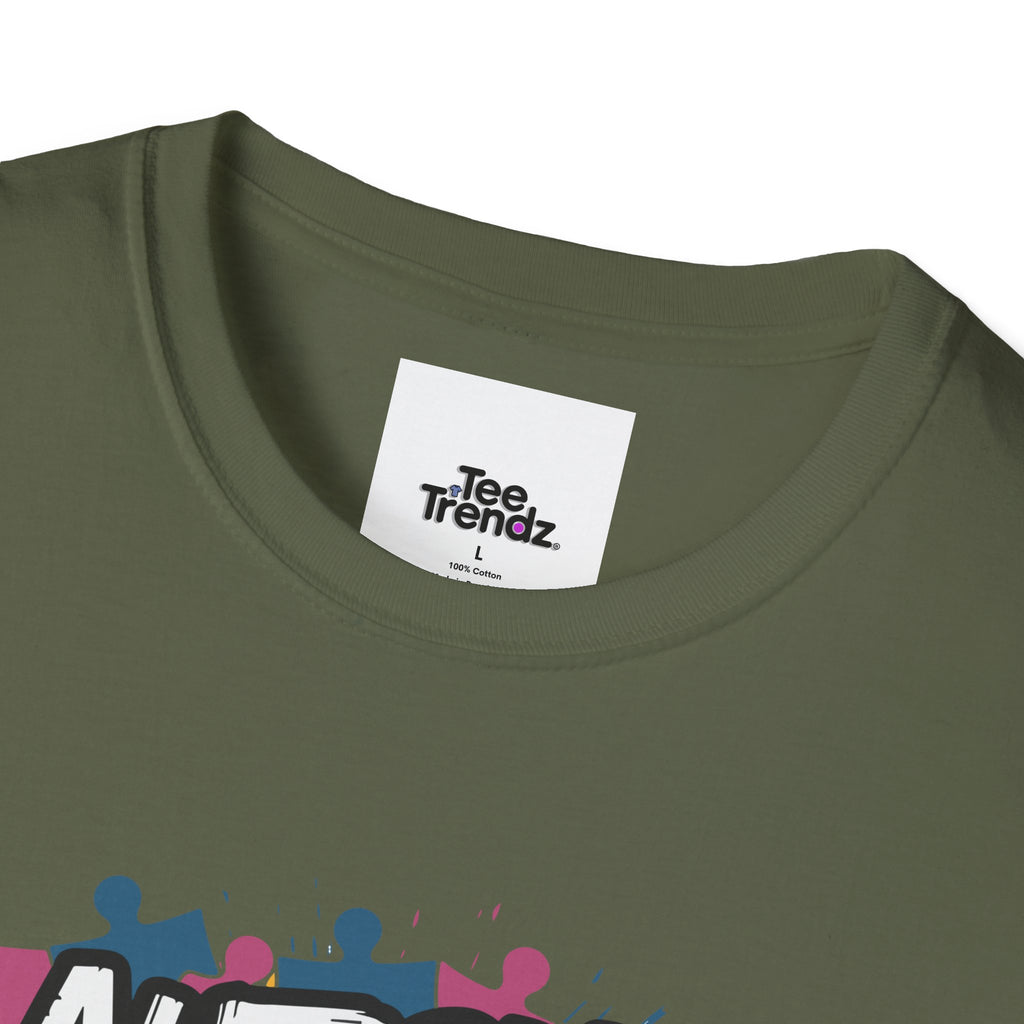 Autism Because Normal Is Boring T-Shirt — Colorful Puzzle Piece Awareness Tee