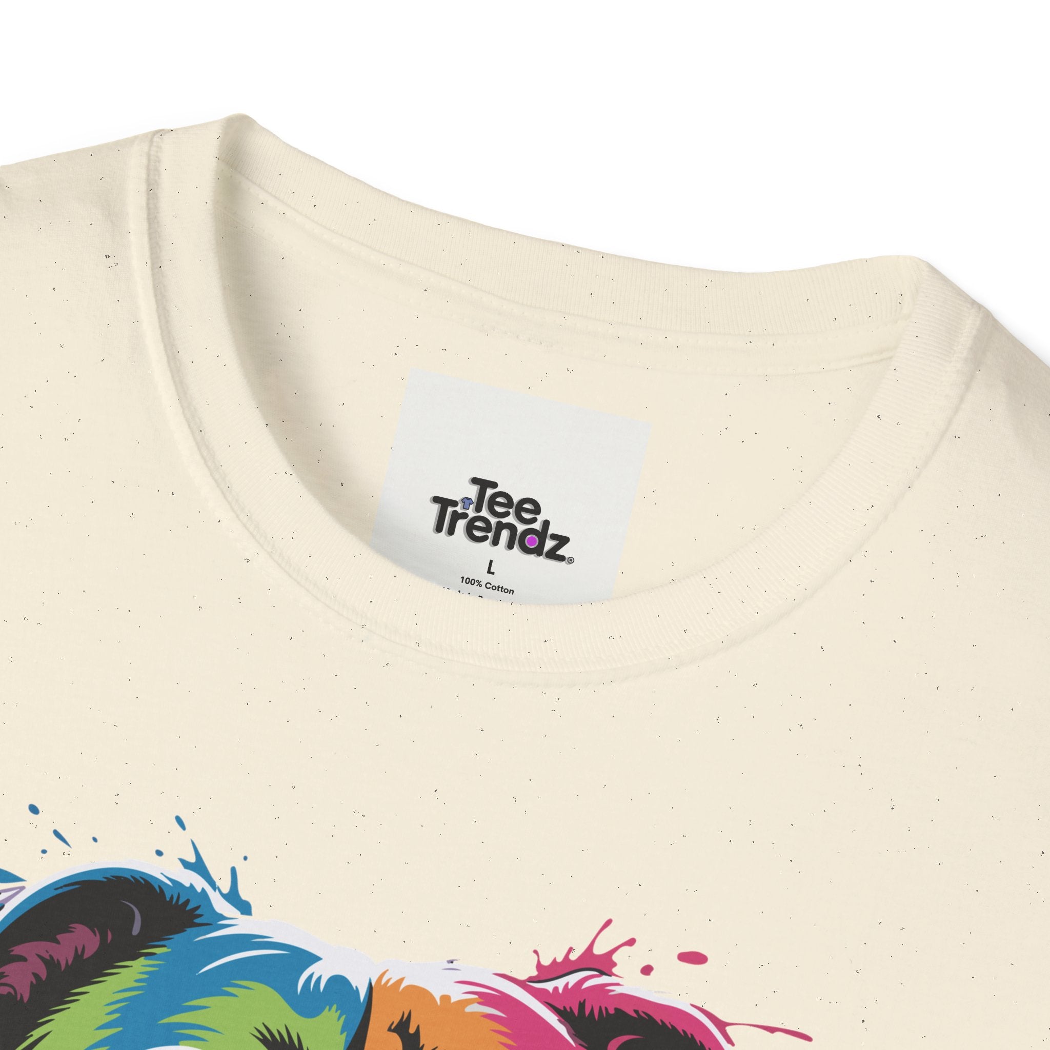 Colorful Pitbull Portrait T-Shirt — Vibrant Dog Art Tee