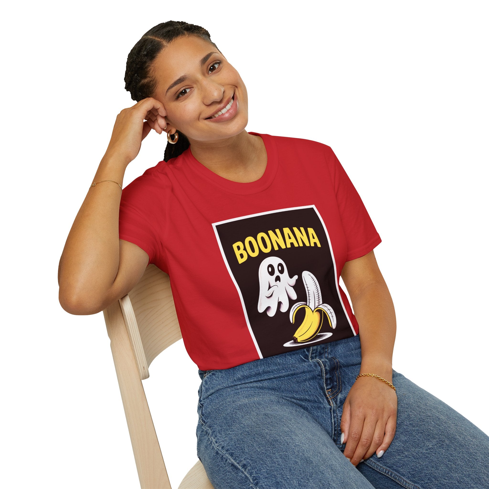 Boonana Ghost Banana Graphic T-Shirt — Funny Halloween Fruit Tee