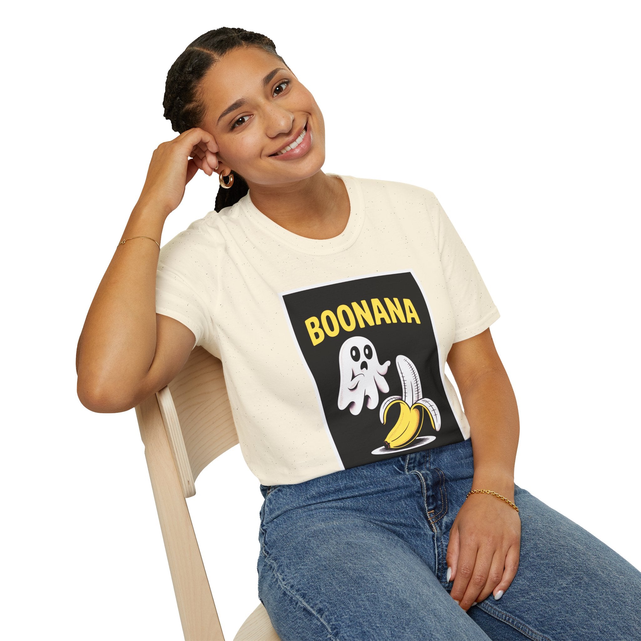 Boonana Ghost Banana Graphic T-Shirt — Funny Halloween Fruit Tee