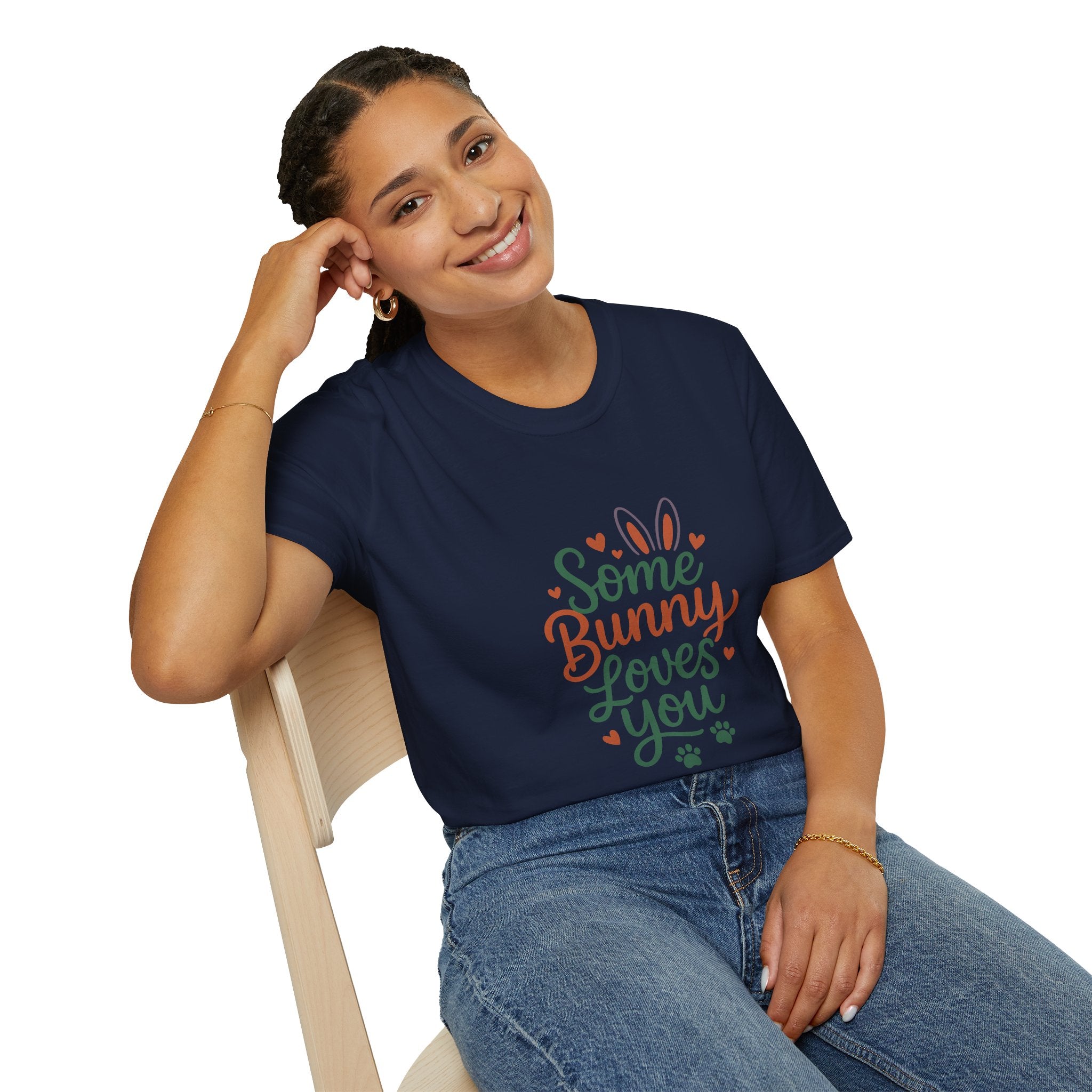 Some Bunny Loves You T-Shirt — Cute Easter Bunny Paw Print Tee