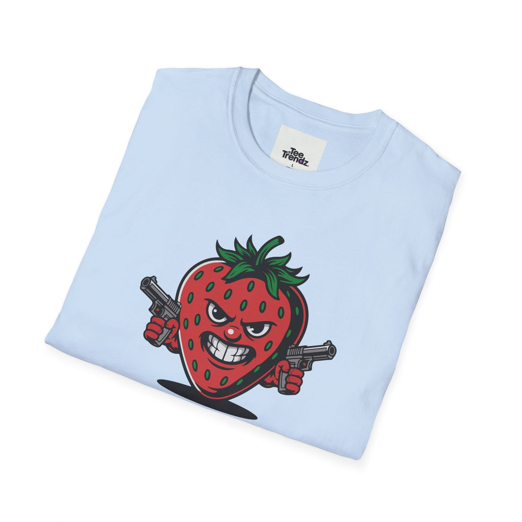 Stroberry Tee – Funny Cartoon Strawberry Graphic T-Shirt (“This Is A Stroberry”)