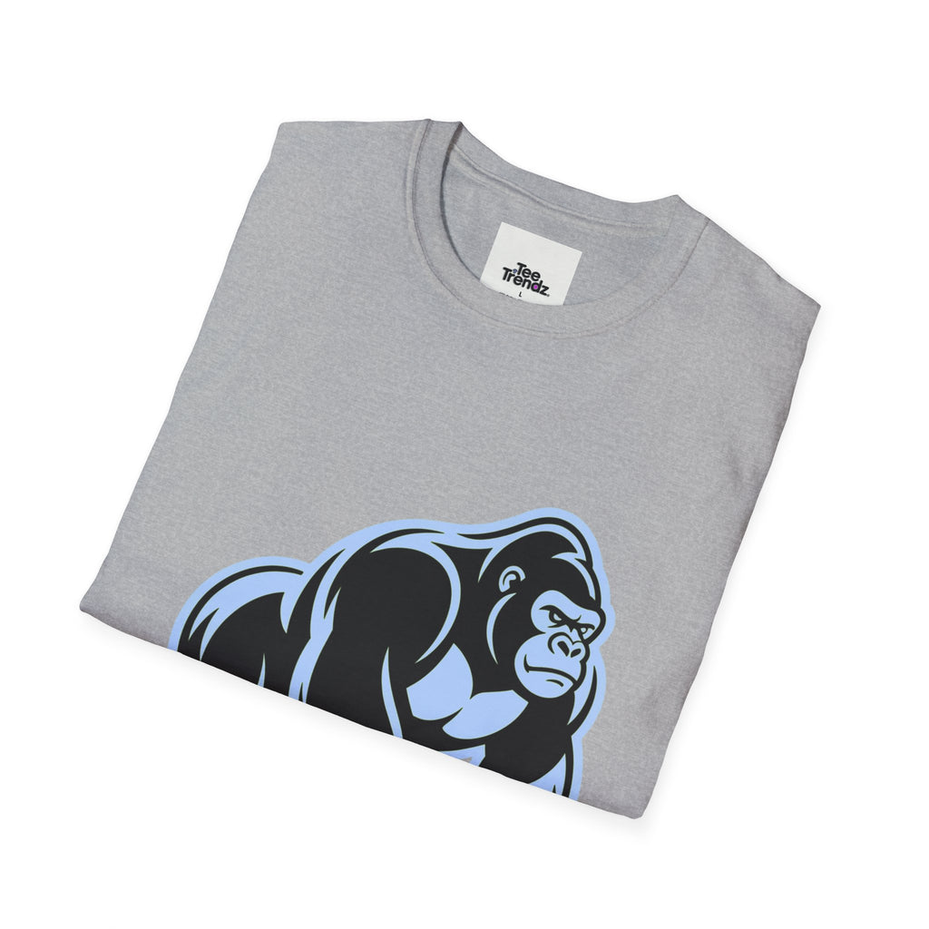 Gorilla Mascot T-Shirt — Bold Blue Ape Graphic Tee