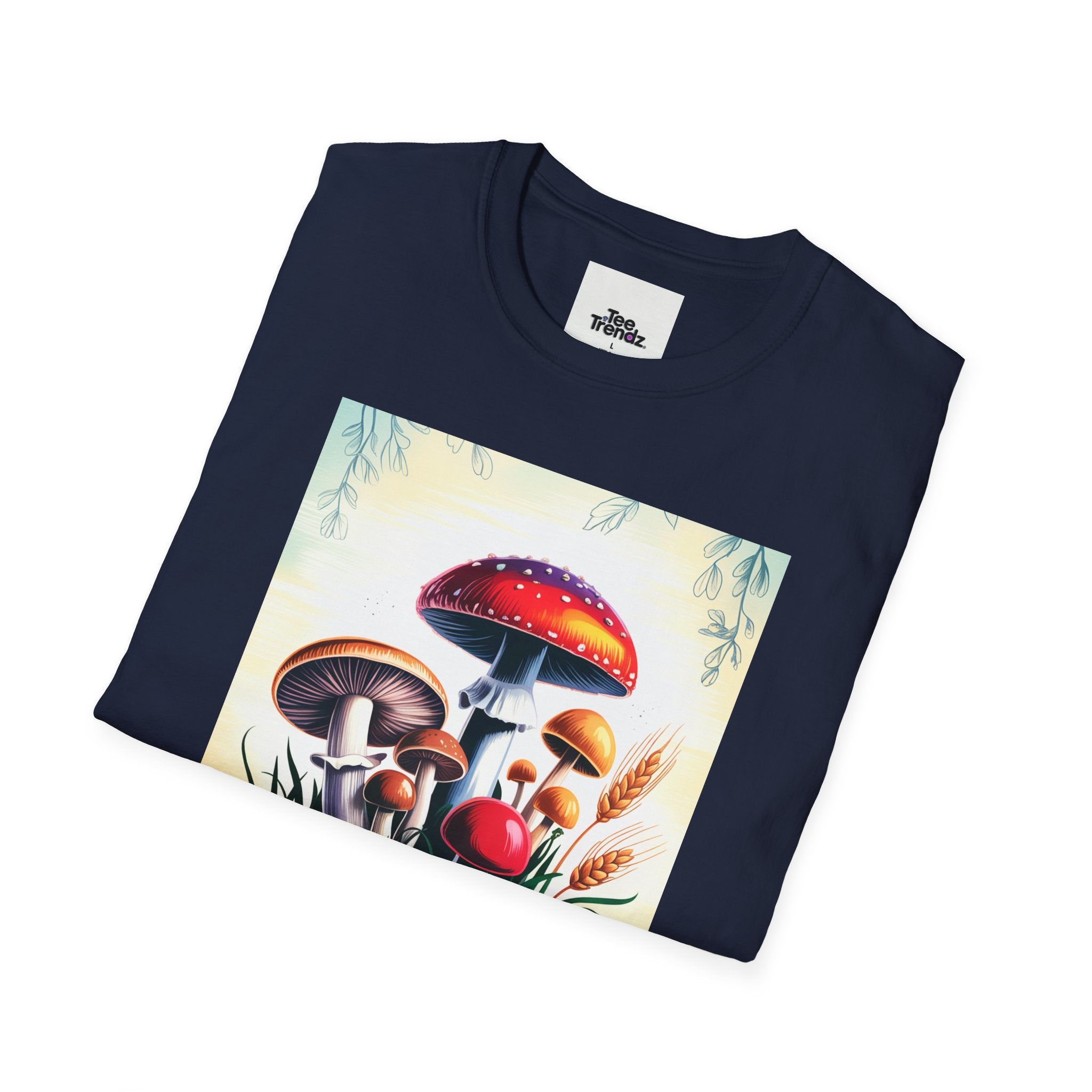 Mushroom Garden T-Shirt — Vintage Botanical Fungi Illustration