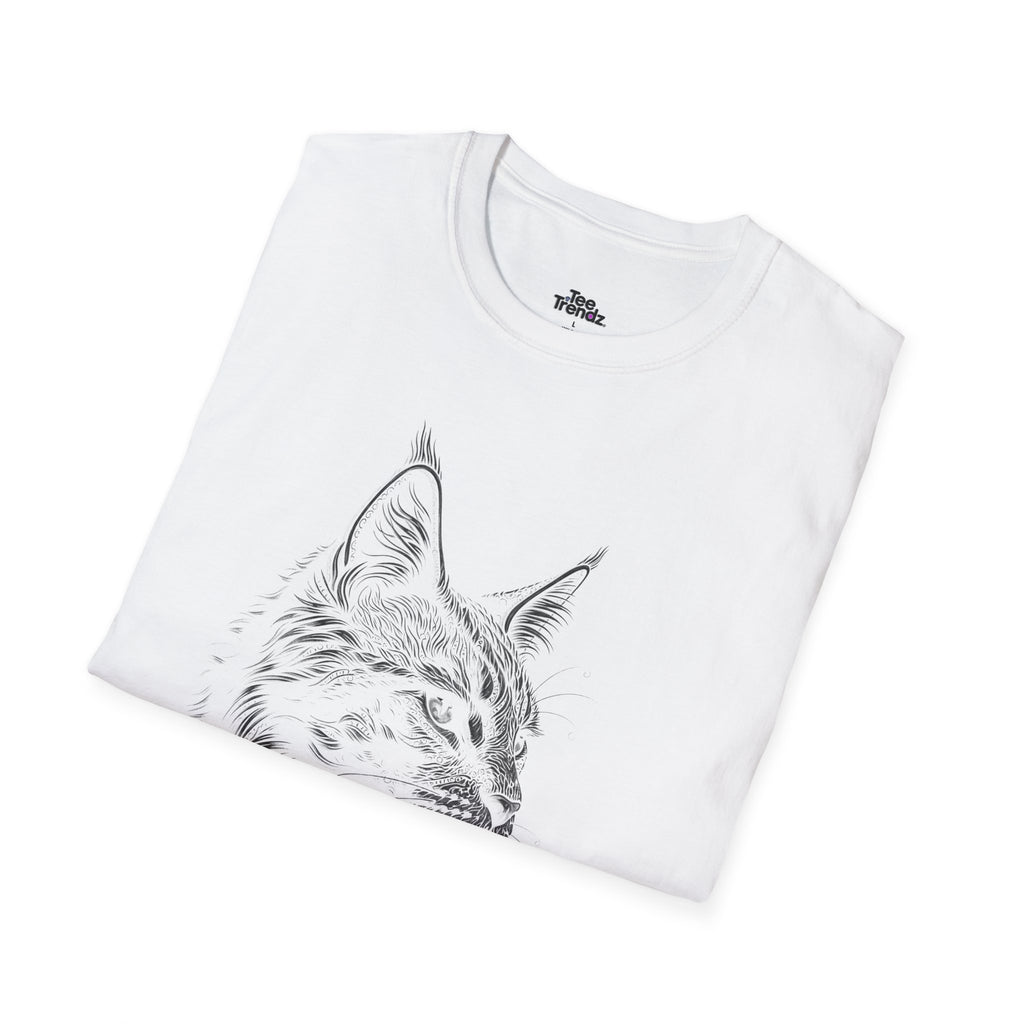 Lynx Sketch T-Shirt — Minimal Wildlife Illustration Tee