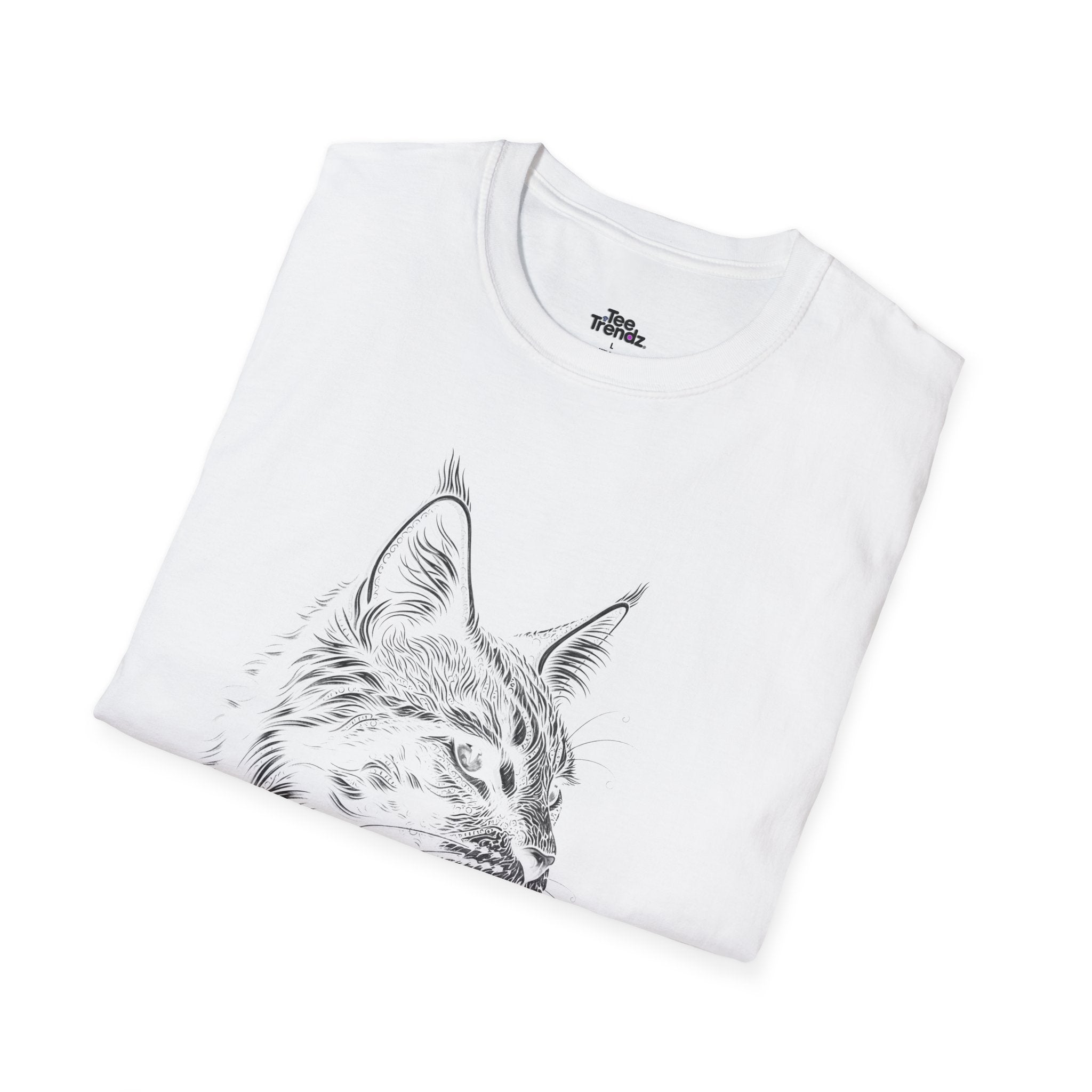 Lynx Sketch T-Shirt — Minimal Wildlife Illustration Tee