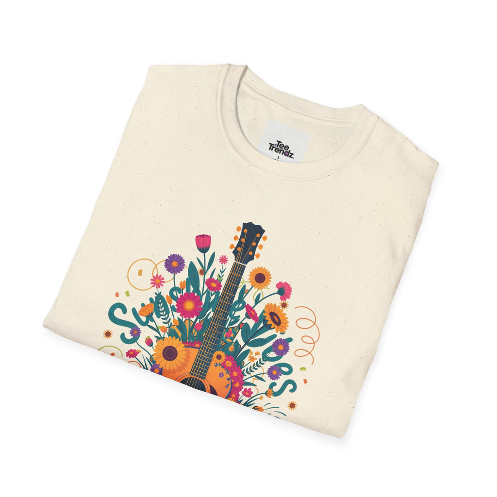Nashville Vibes Guitar T-Shirt – Floral Music Festival Tee