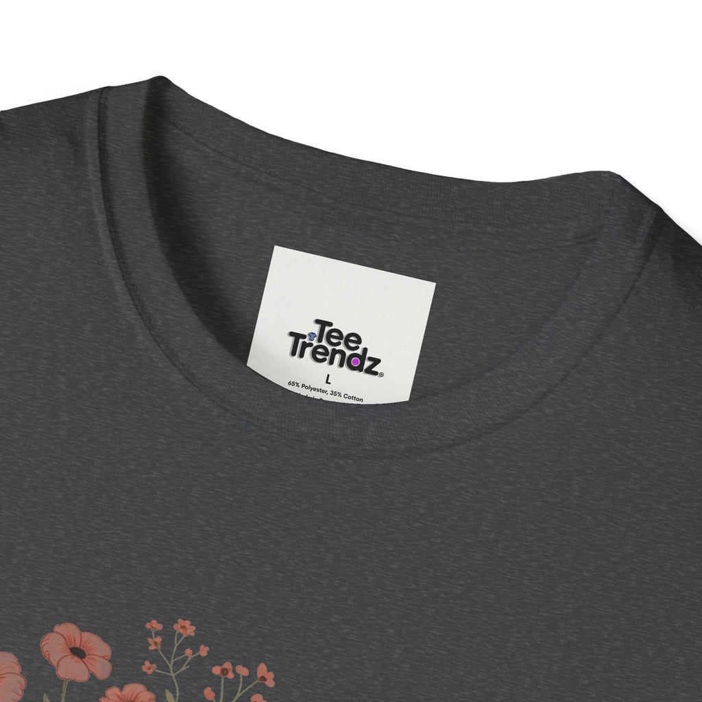 T-Shirt — "Rooted & Wild" Floral Woman Illustration | Boho Nature Tee for Women