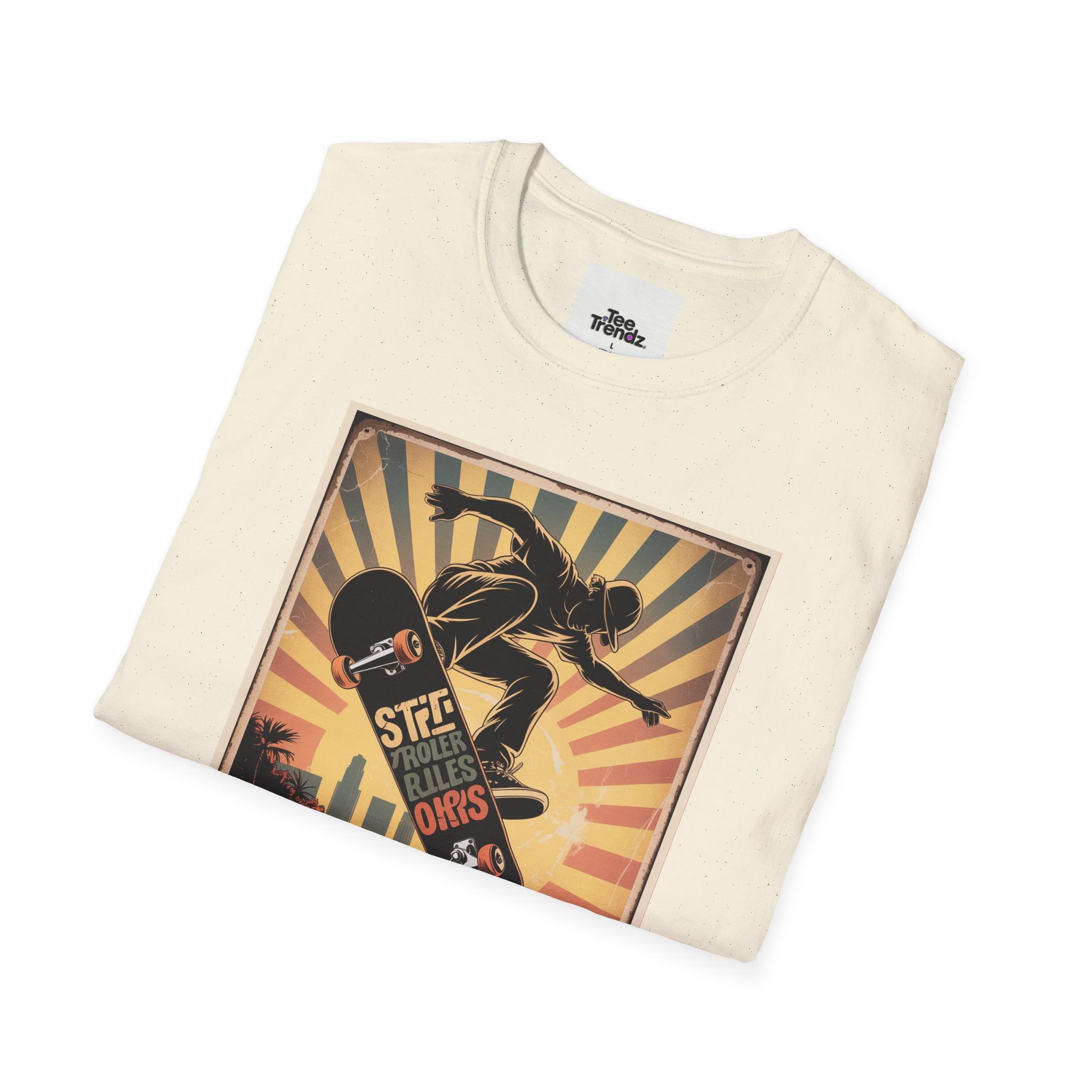 Los Angeles Skateboard Vintage Poster T-Shirt