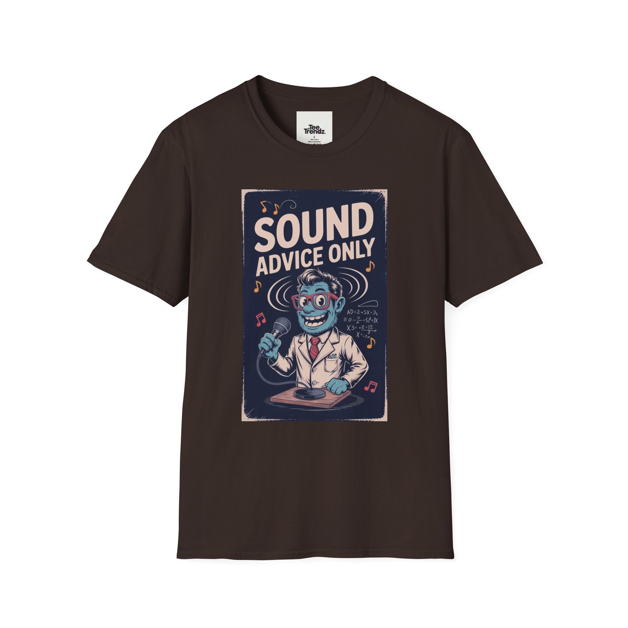 Sound Advice Only T-Shirt — Retro Cartoon Monkey Therapist Graphic Tee