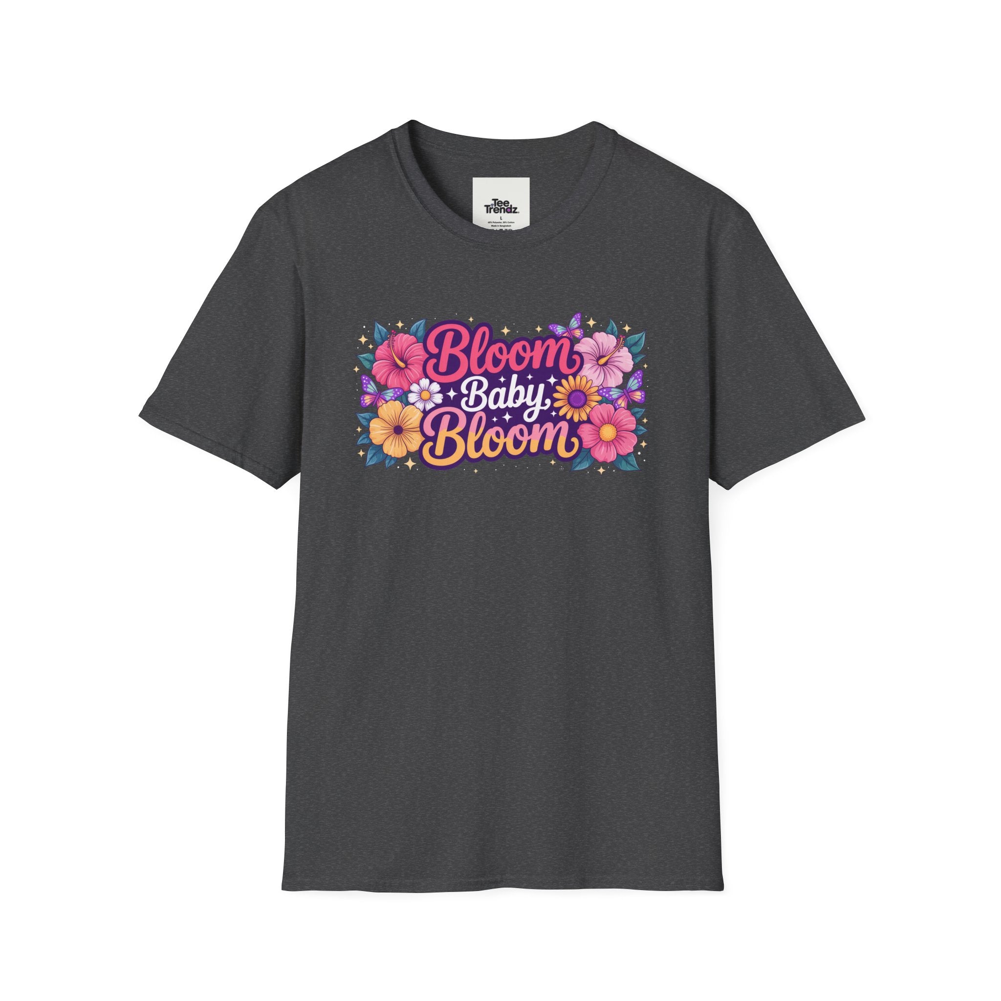 Bloom Baby Bloom Floral T-Shirt — Cute Spring Garden Tee for New Moms & Moms-to-Be