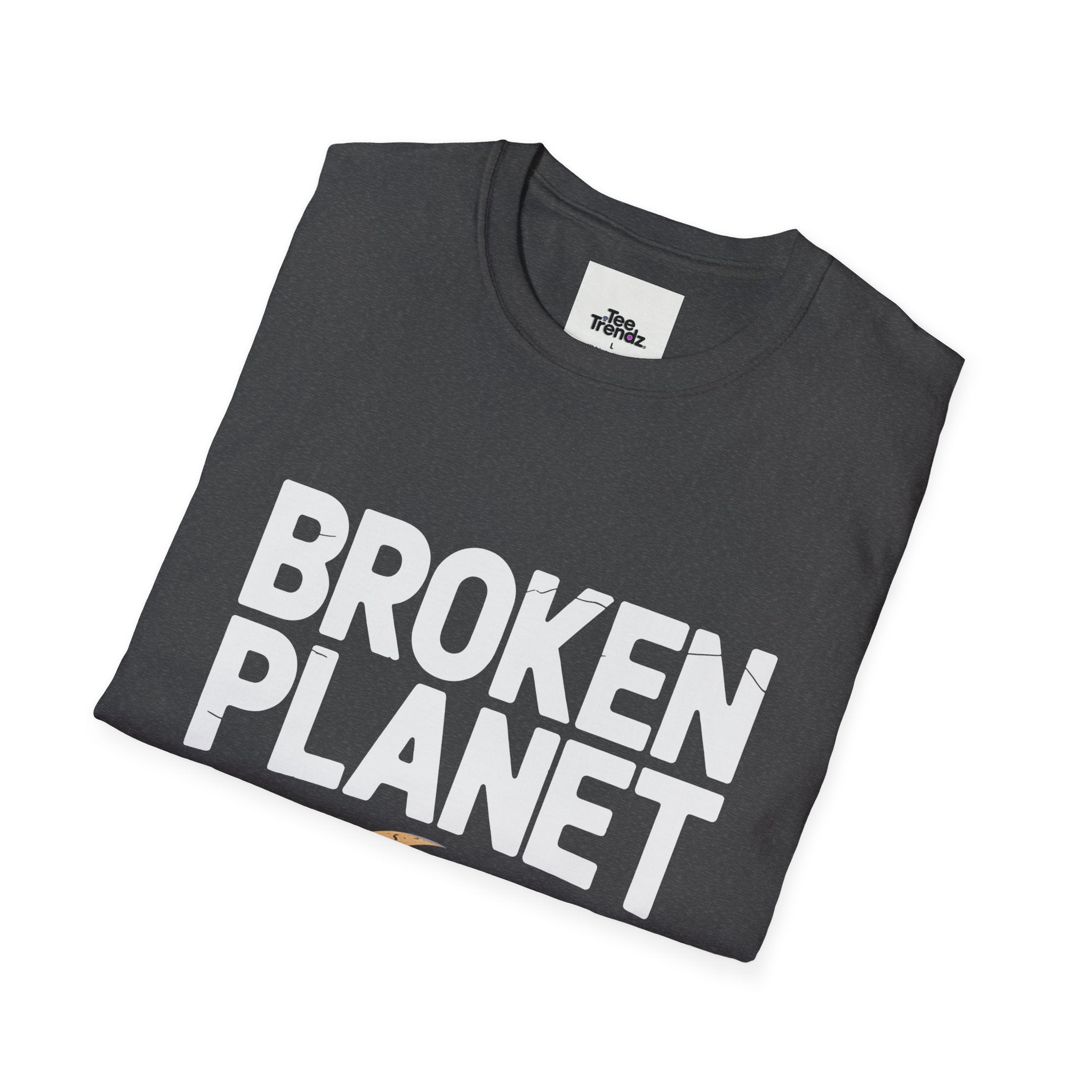 Broken Planet T-Shirt — Tropical Crescent Palm Graphic Tee