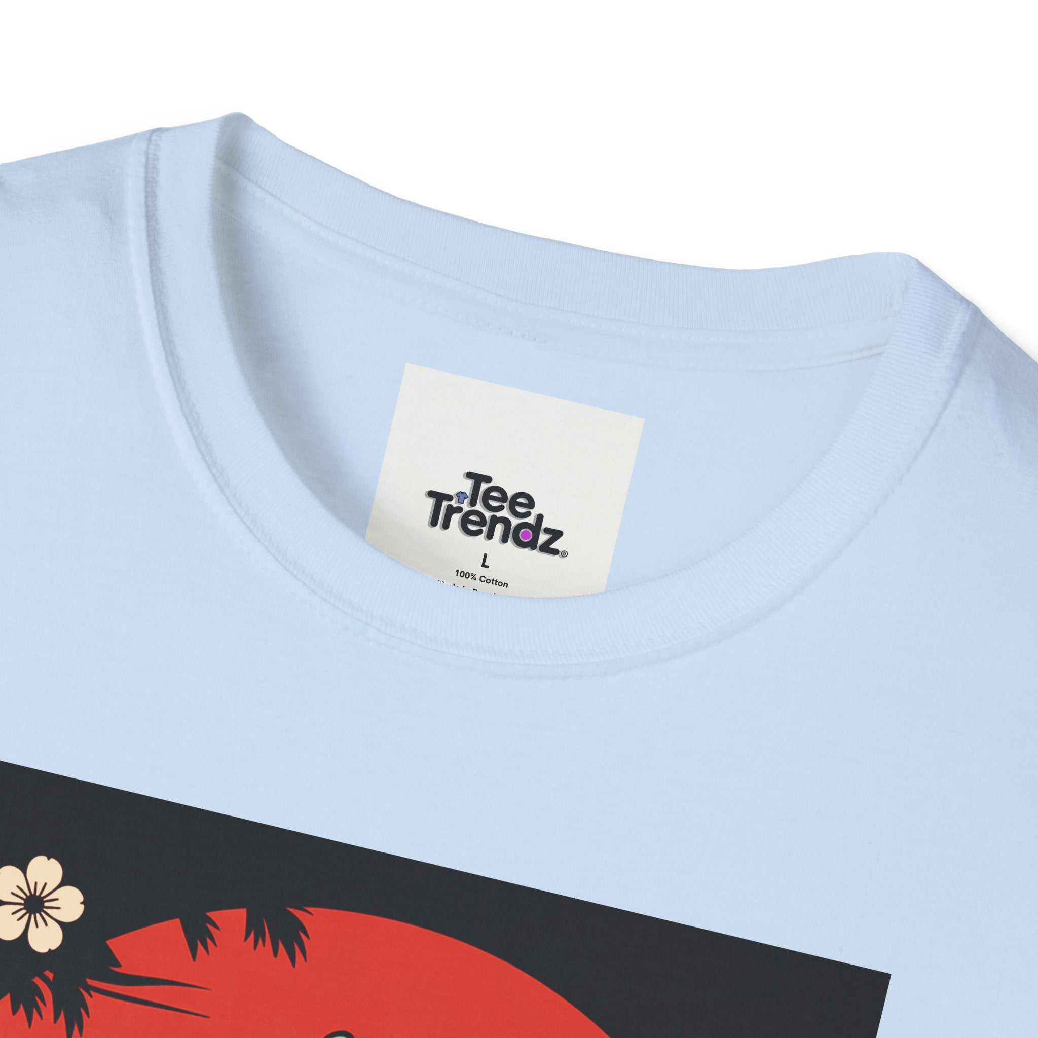 Dinosaur Retro Sunset T-Shirt — Japanese Kanji Dino Graphic