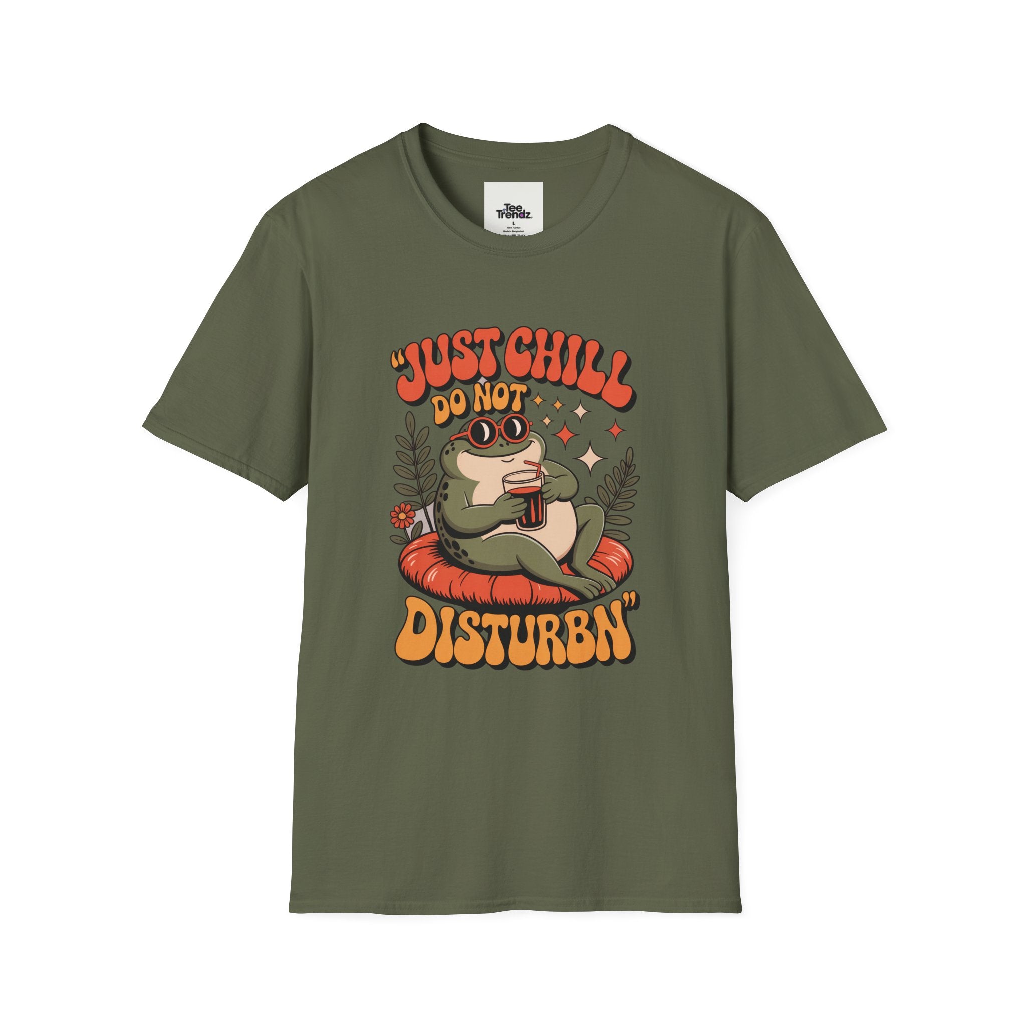 Just Chill Do Not Disturb T-Shirt — Relaxed Frog Graphic Tee