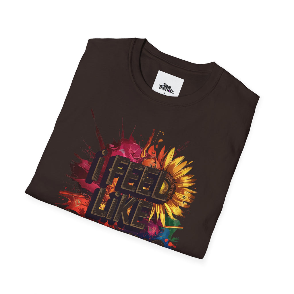 I Feel Like Painting T-Shirt — Colorful Paint Splash Artist Tee