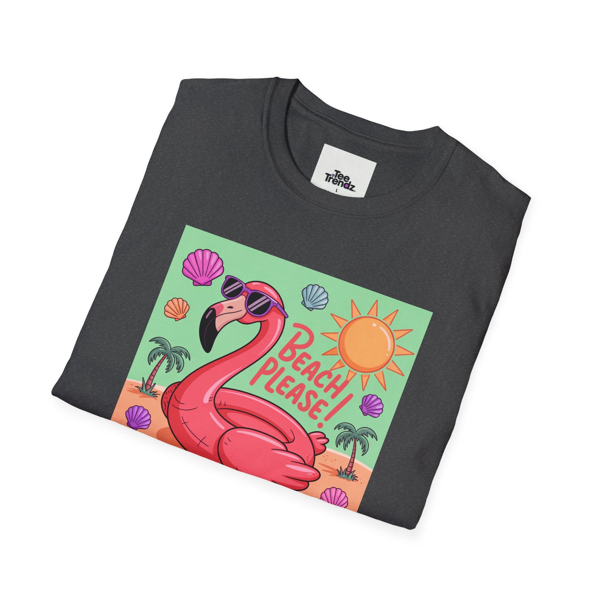 Beach Please Flamingo T-Shirt