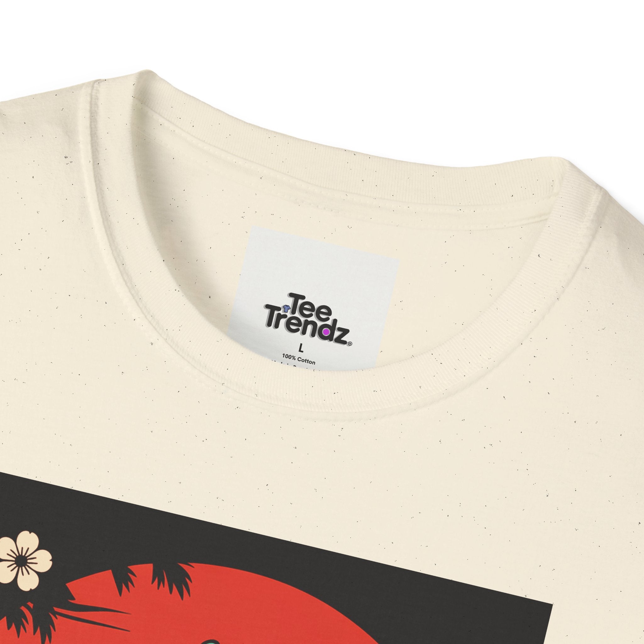 Dinosaur Retro Sunset T-Shirt — Japanese Kanji Dino Graphic