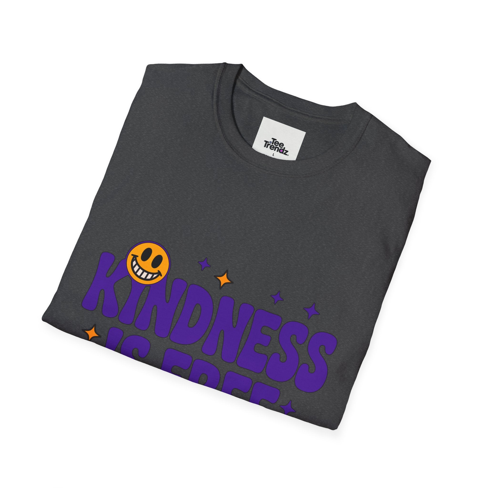 Kindness Is Free T-Shirt — Positive Message Smile Tee