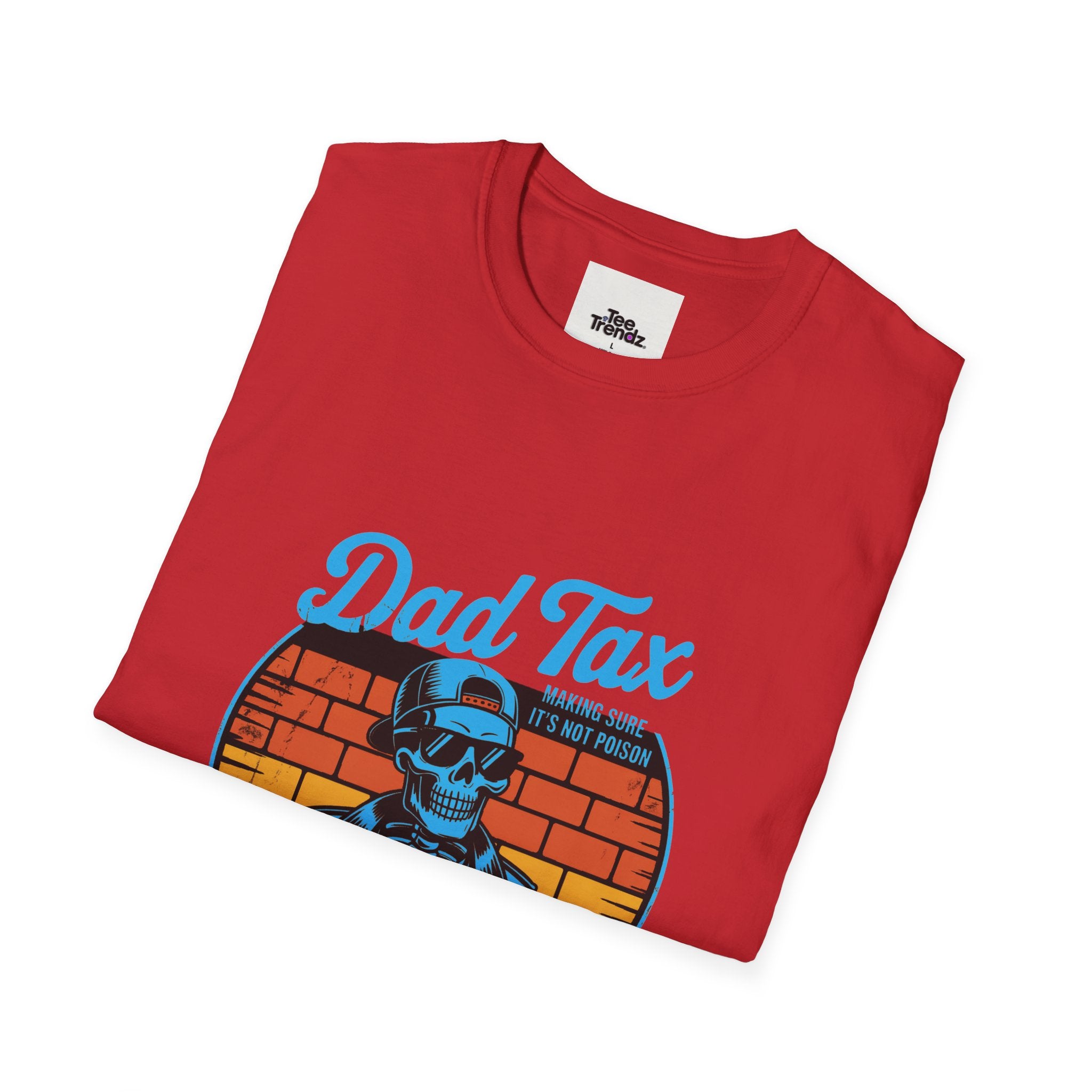 Dad Tax T-Shirt – Retro Skull Dad with Popcorn Graphic, Funny Father’s Day Gift