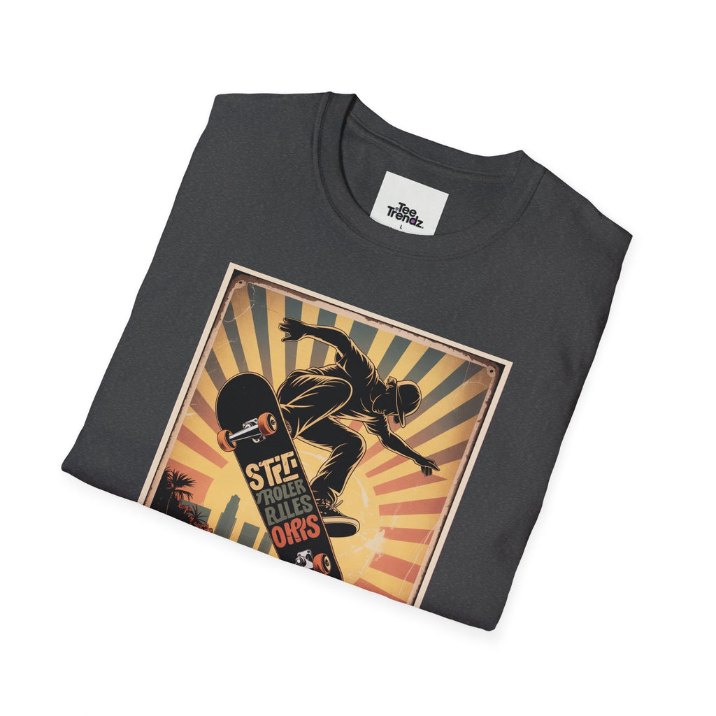 Los Angeles Skateboard Vintage Poster T-Shirt