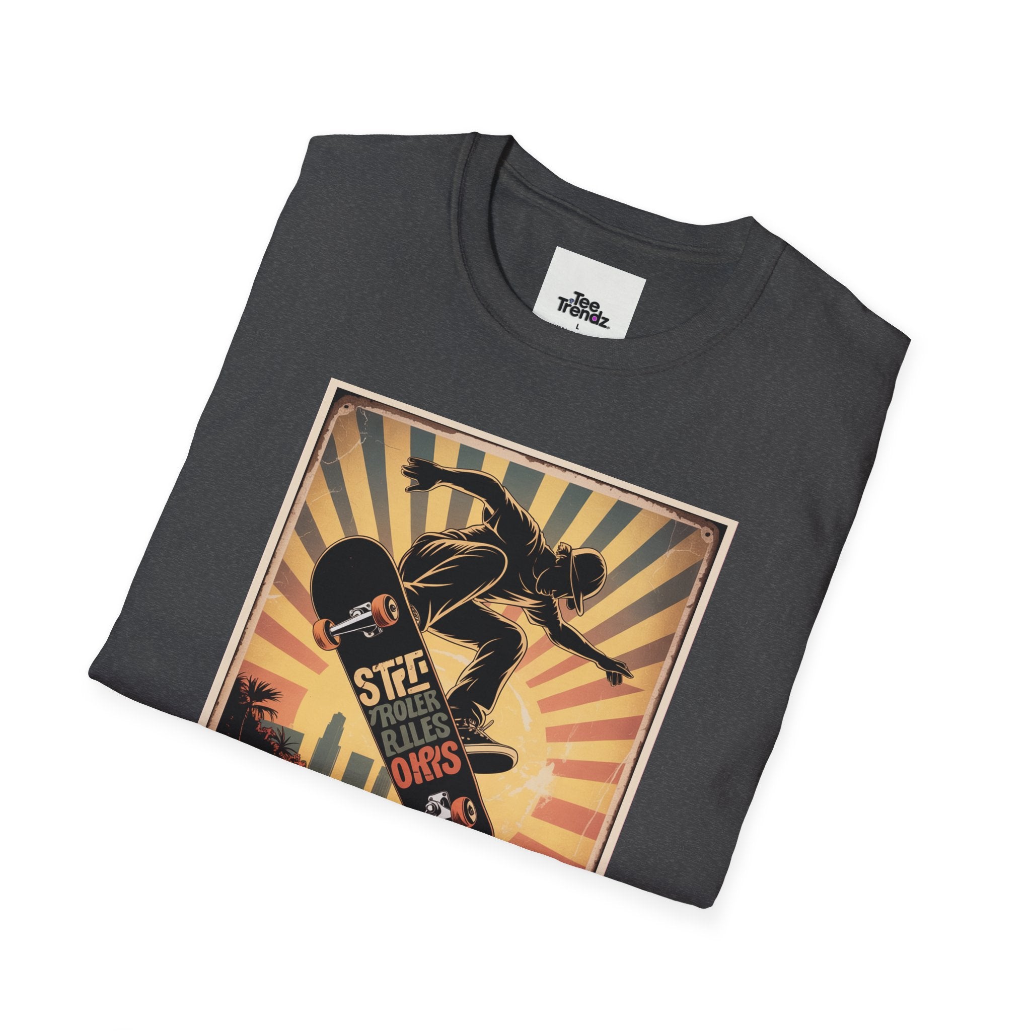 Los Angeles Skateboard Vintage Poster T-Shirt