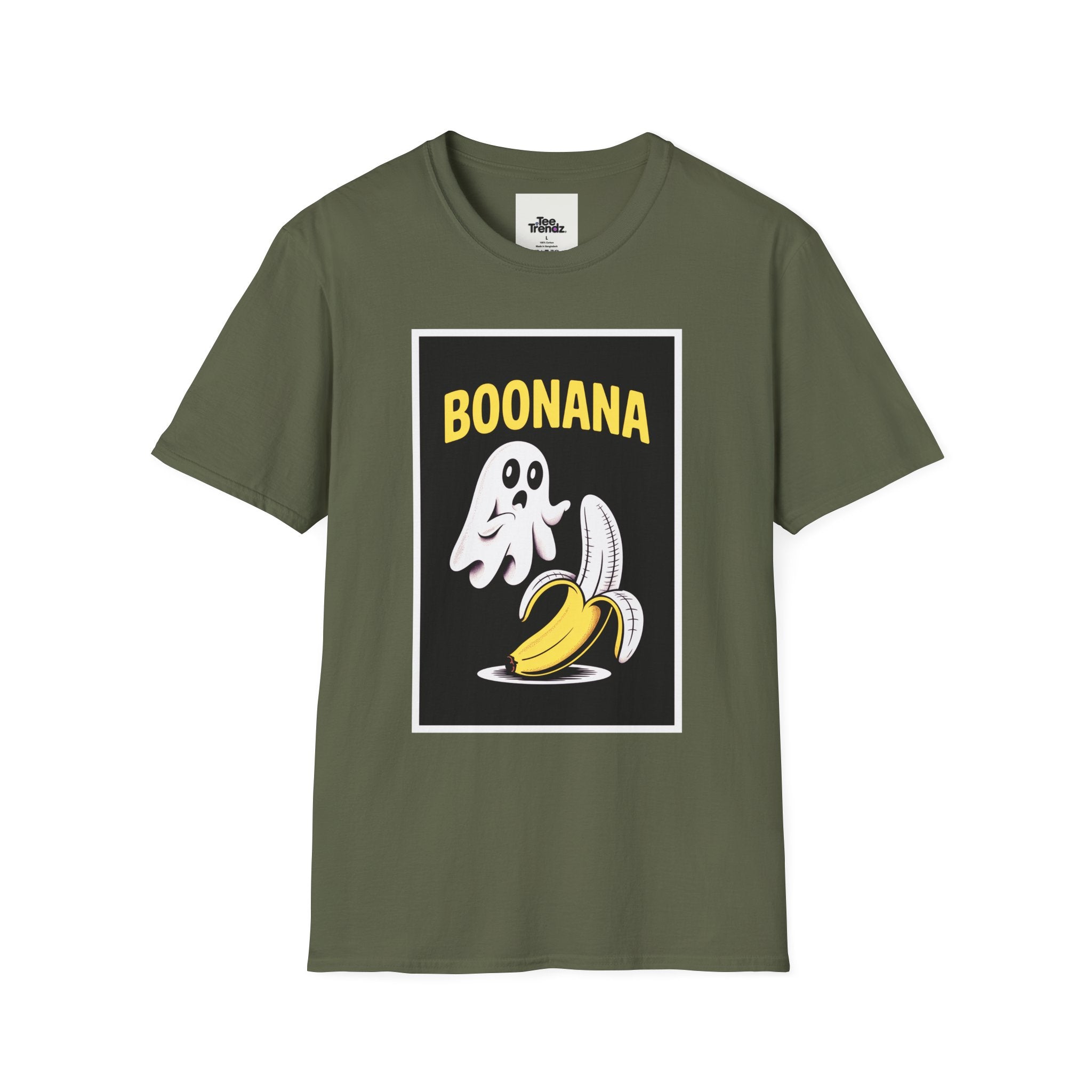 Boonana Ghost Banana Graphic T-Shirt — Funny Halloween Fruit Tee