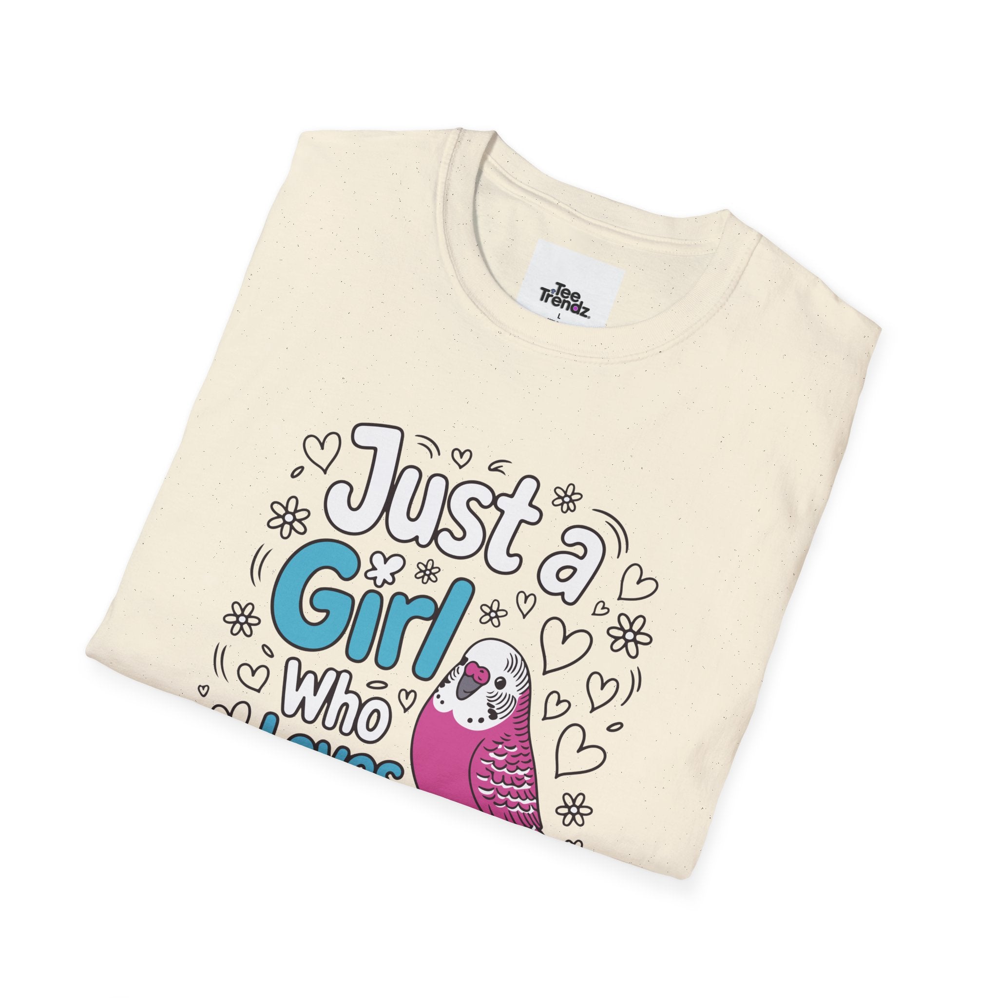 Just a Girl Who Loves Budgies T-Shirt – Cute Budgie Parakeet Tee for Bird Lovers