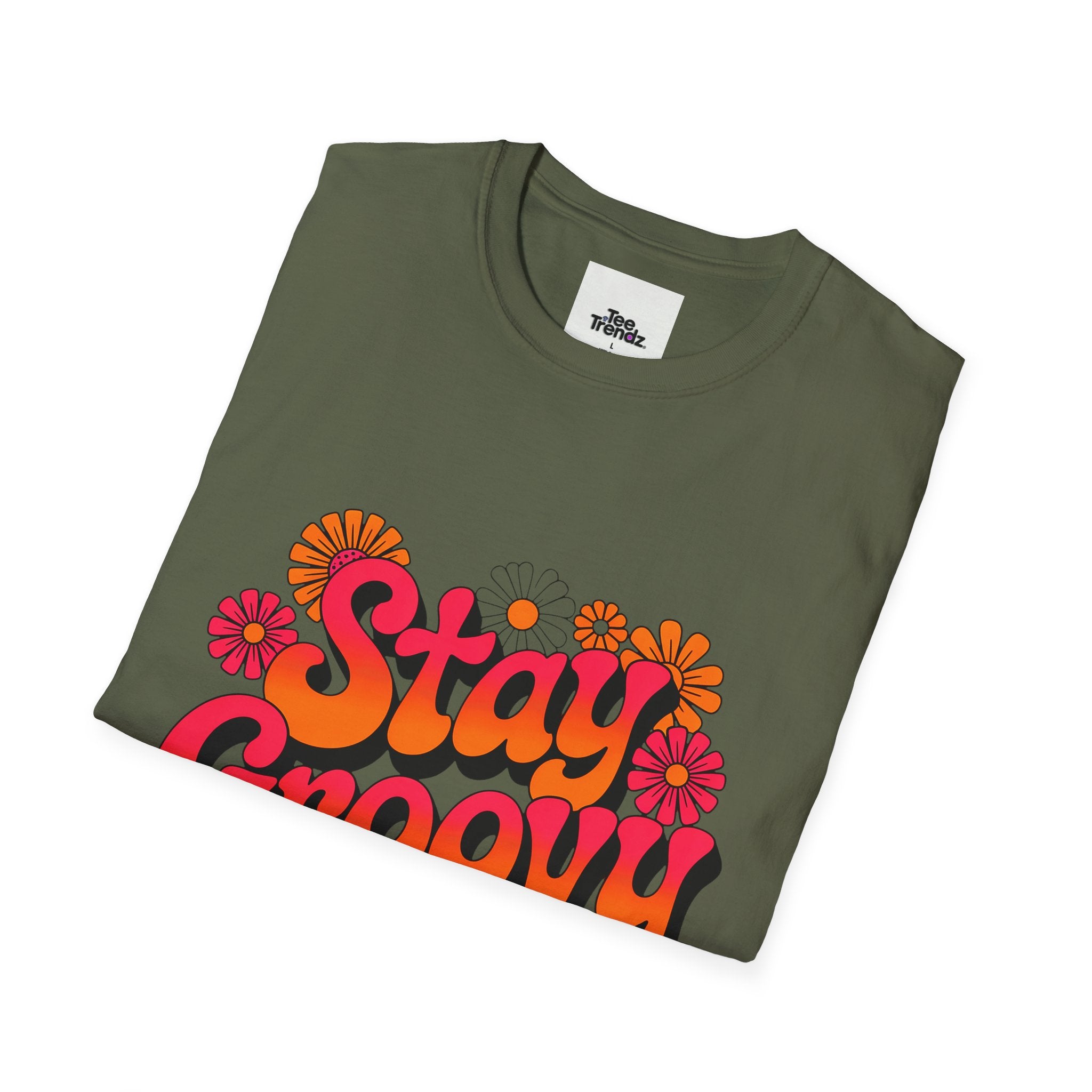 Stay Groovy T-Shirt — Retro 70s Floral Graphic Tee