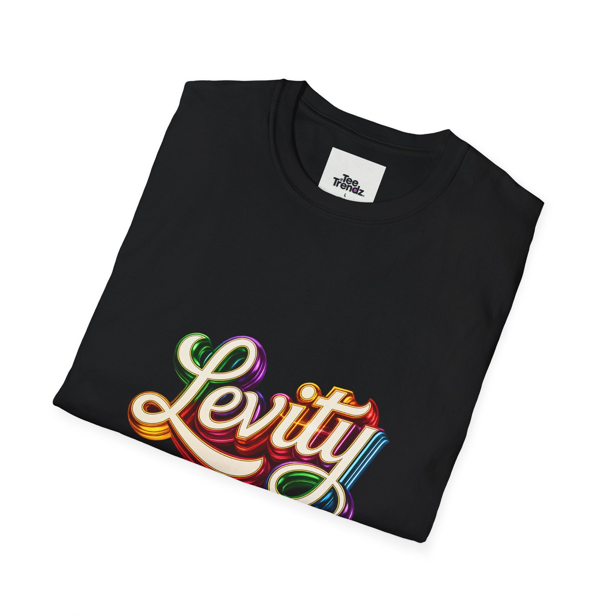 Levity Retro Script T-Shirt — Colorful Vintage Rainbow Graphic
