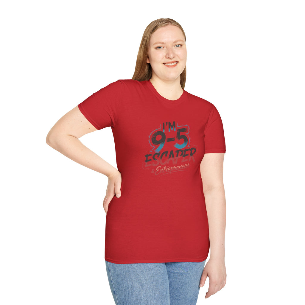 T-Shirt — "I'm a 9-5 Escaper & Entrepreneur" Retro Graphic Tee
