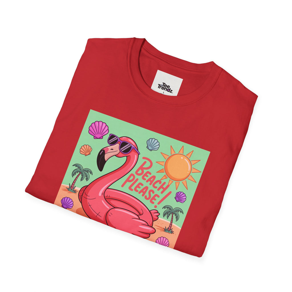 Beach Please Flamingo T-Shirt