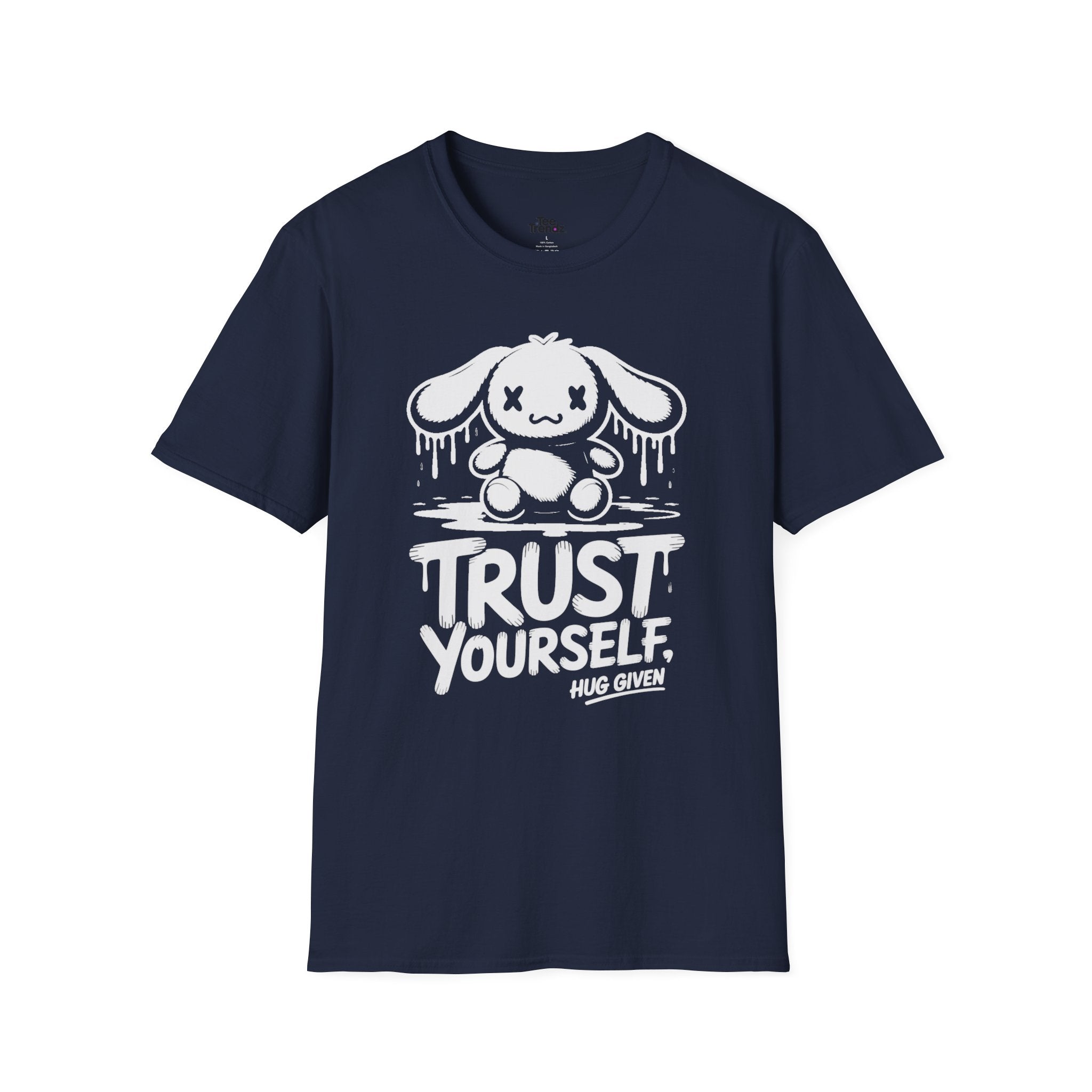 Trust Yourself Cute Bunny Graphic Tee — "Trust Yourself" Motivational T-Shirt