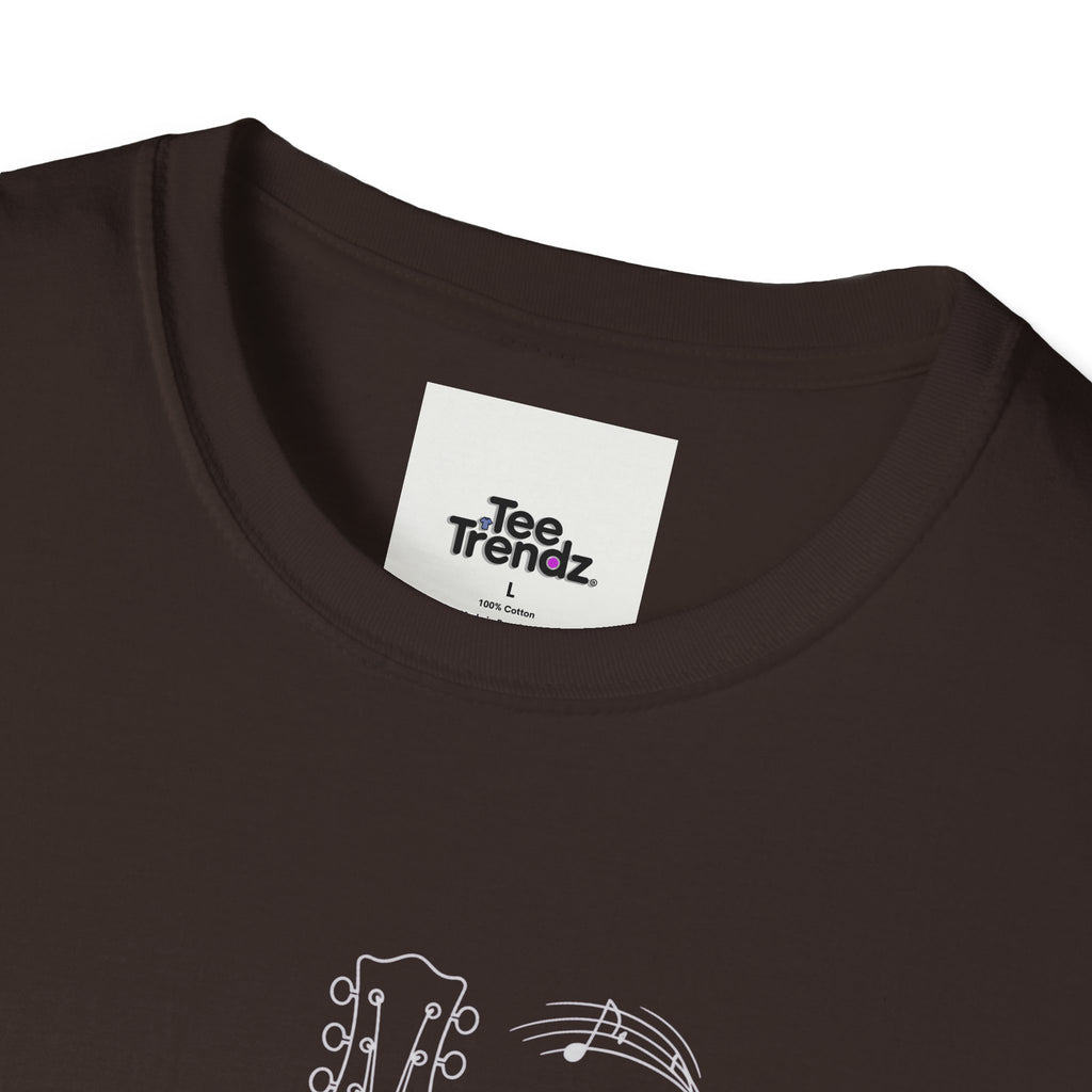 Acoustic Floral Guitar T-Shirt — 'A Heartwide Water I...' Music Tee for Songwriters & Folk Lovers