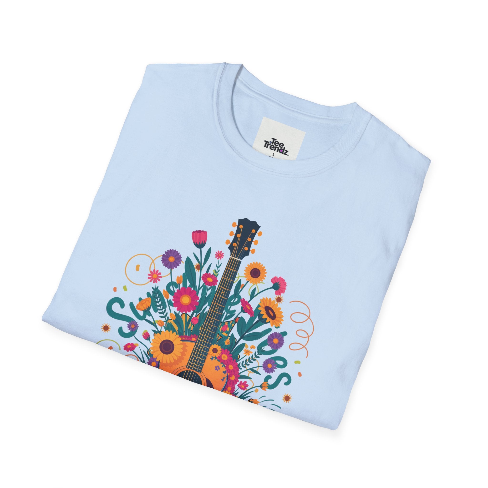 Nashville Vibes Guitar T-Shirt – Floral Music Festival Tee