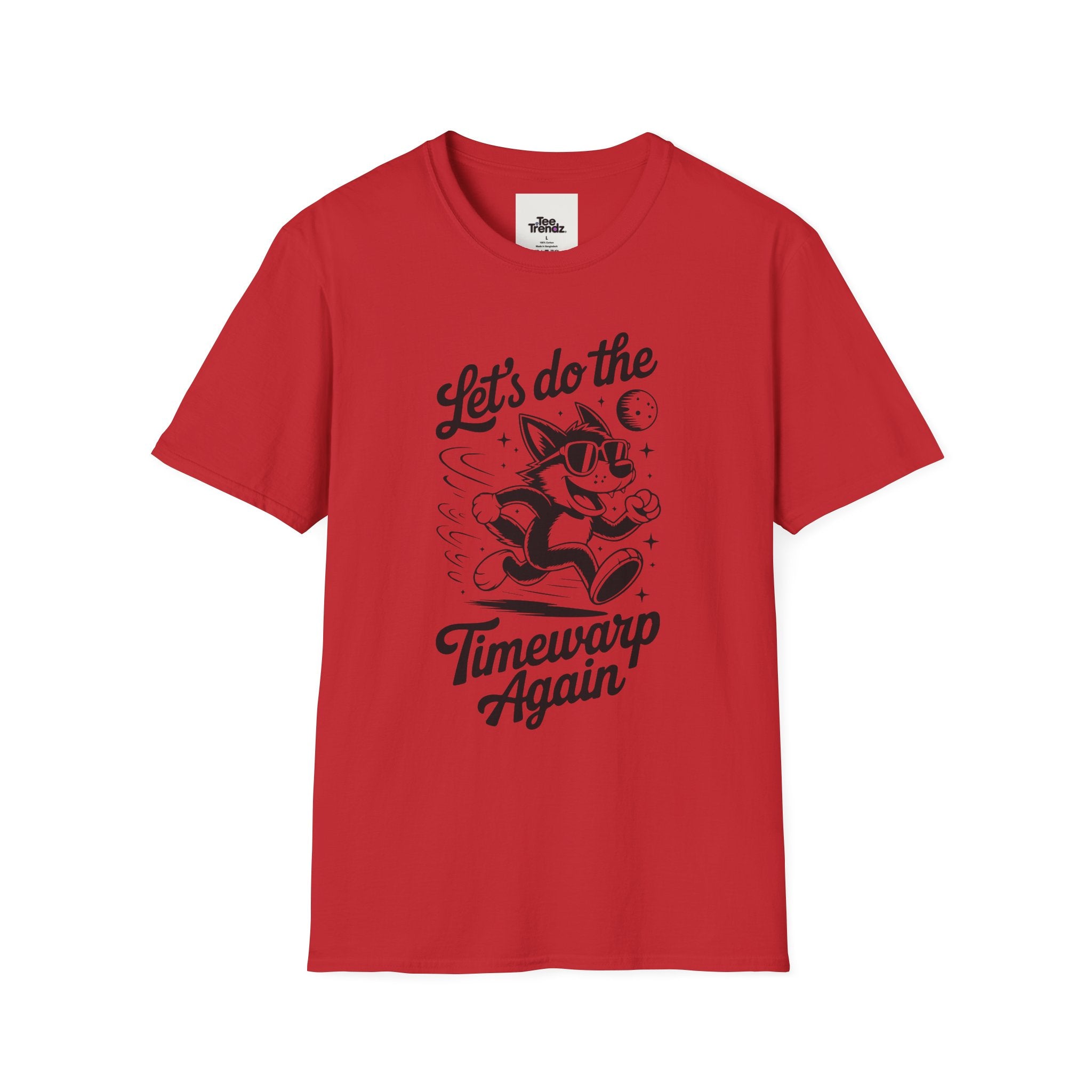 Timewarp Fox T-Shirt — "Let's Do the Timewarp Again" Retro Dance Tee