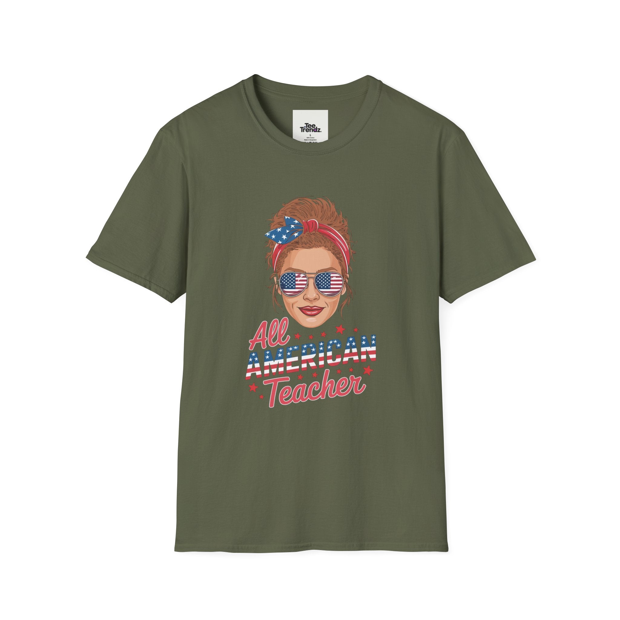 Patriotic "All American Teacher" T-Shirt