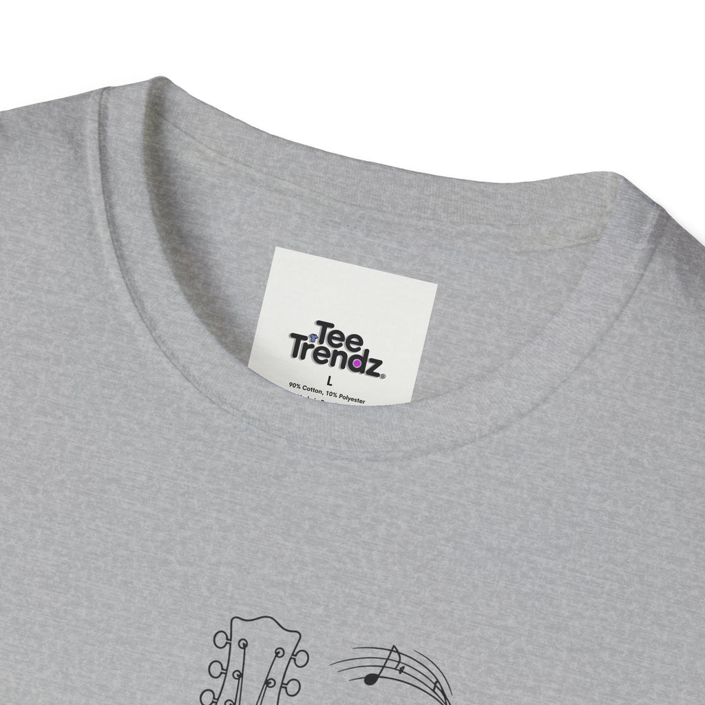 Acoustic Floral Guitar T-Shirt — 'A Heartwide Water I...' Music Tee for Songwriters & Folk Lovers