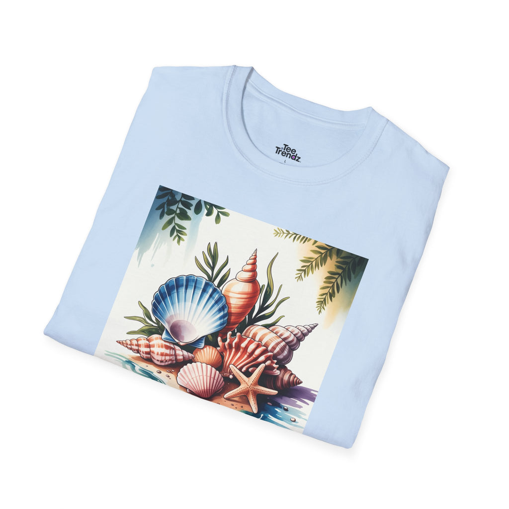 Sea Is Calling T-Shirt — Beach Shells Coastal Graphic Tee